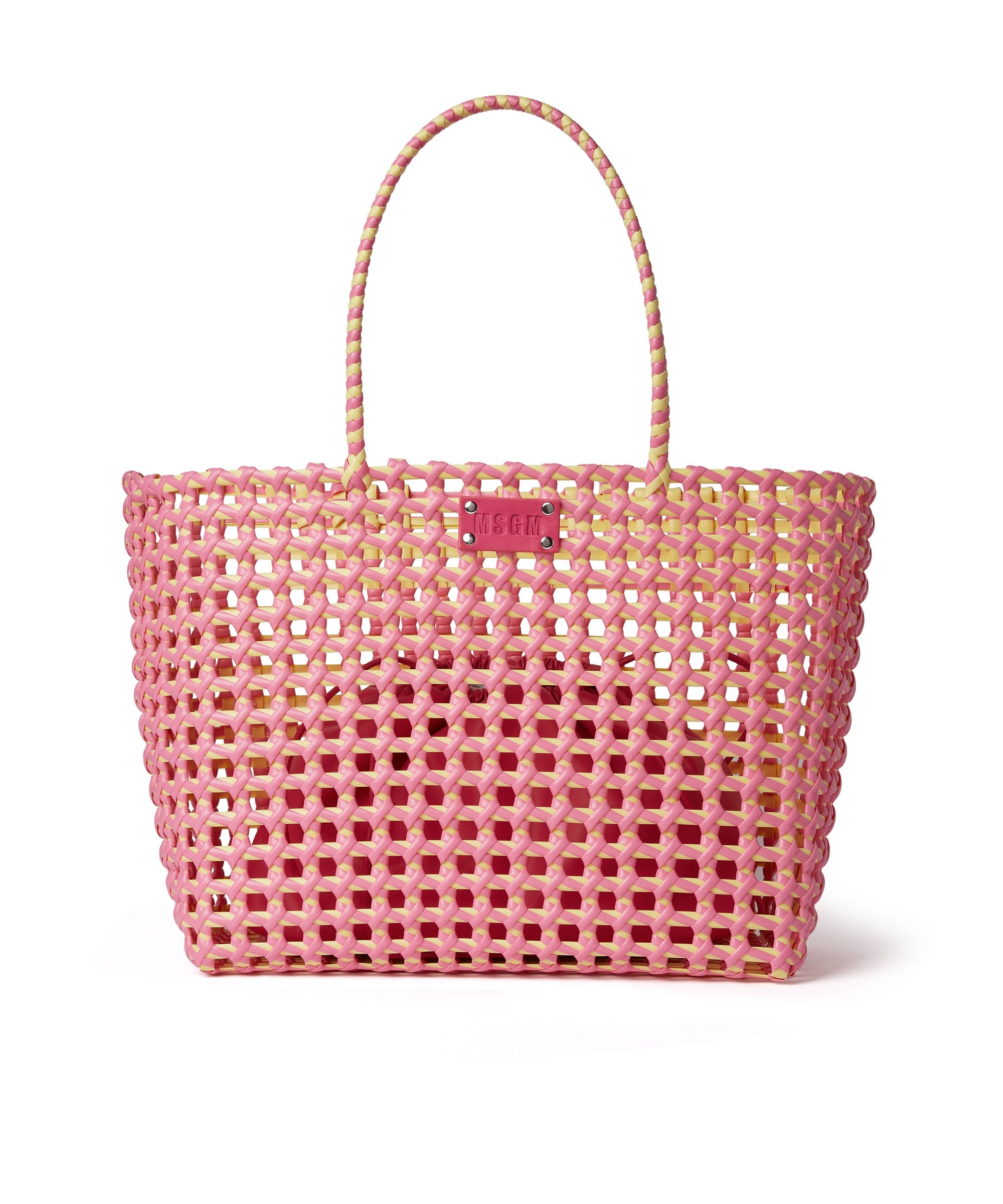 Large woven tote bag with logo - 1