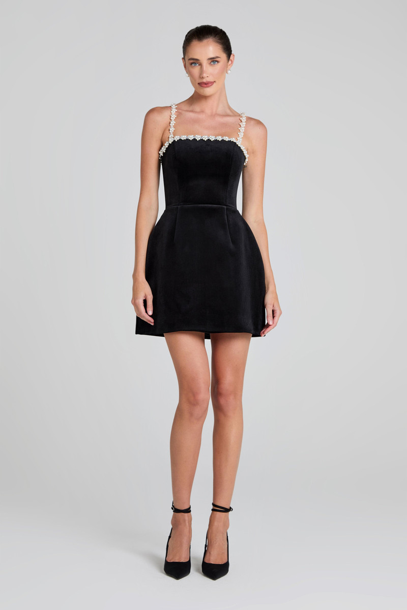 Em Velvet Black Dress 1