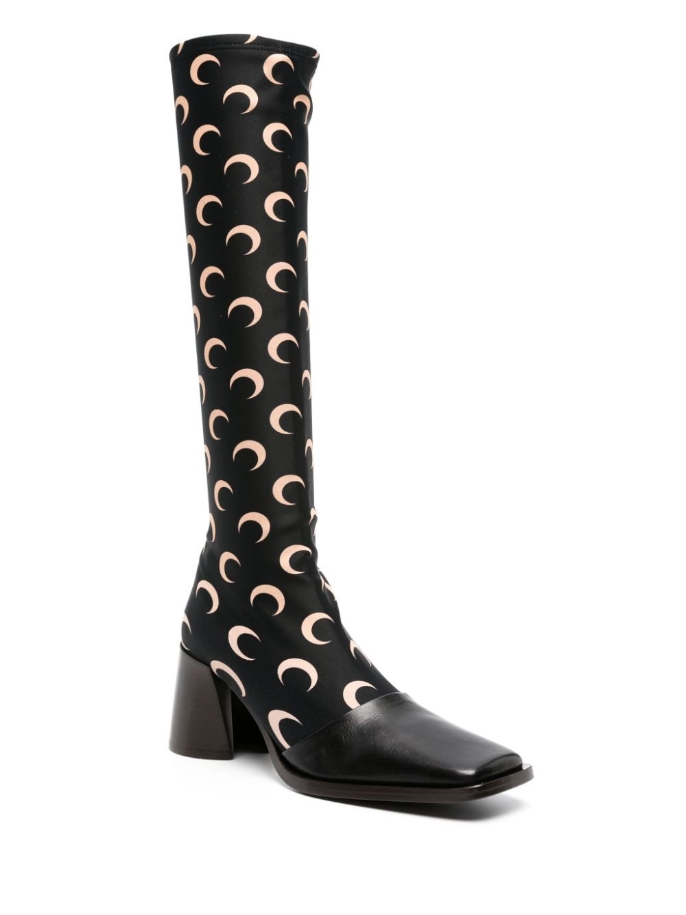 Regenerated jersey knee-high boots - 2