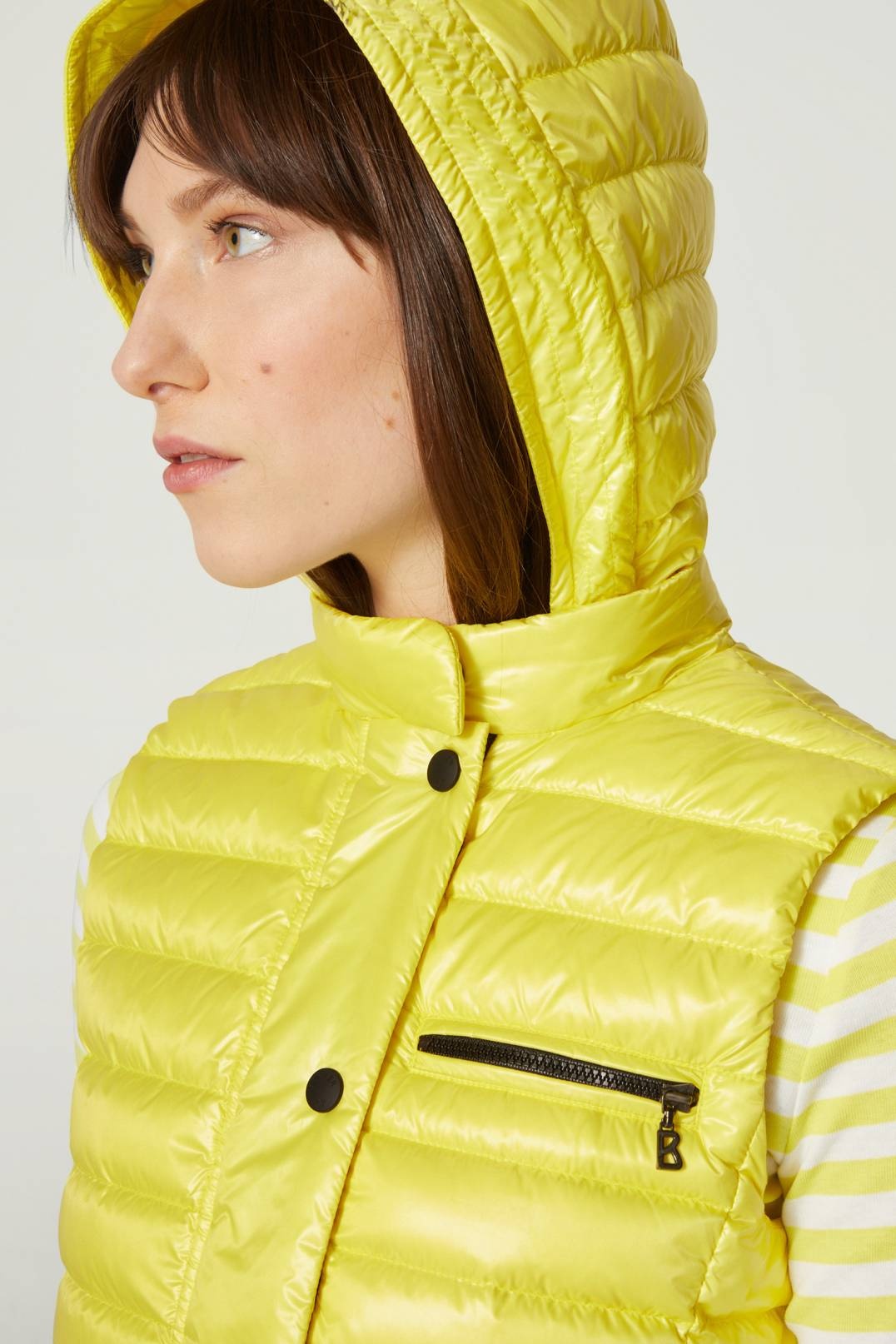 NENI LIGHTWEIGHT DOWN WAISTCOAT IN YELLOW - 4