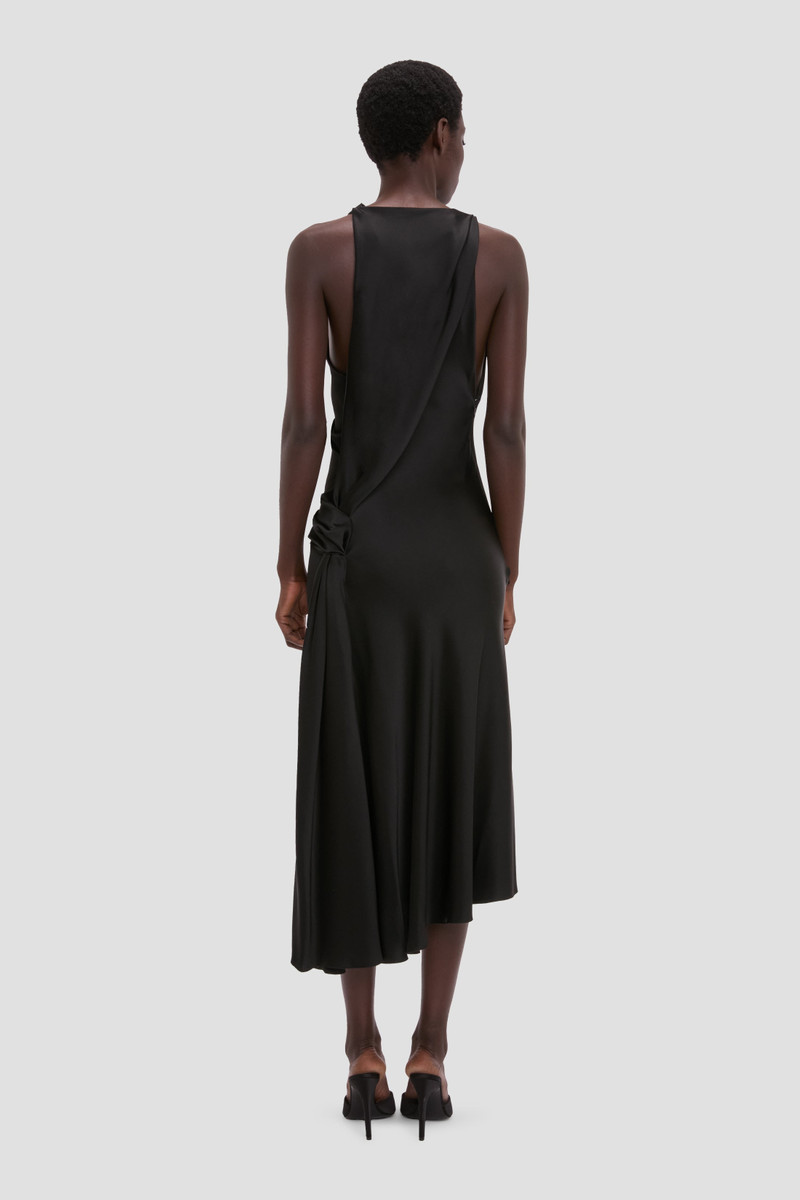 Sleeveless Twist Dress In Black 5