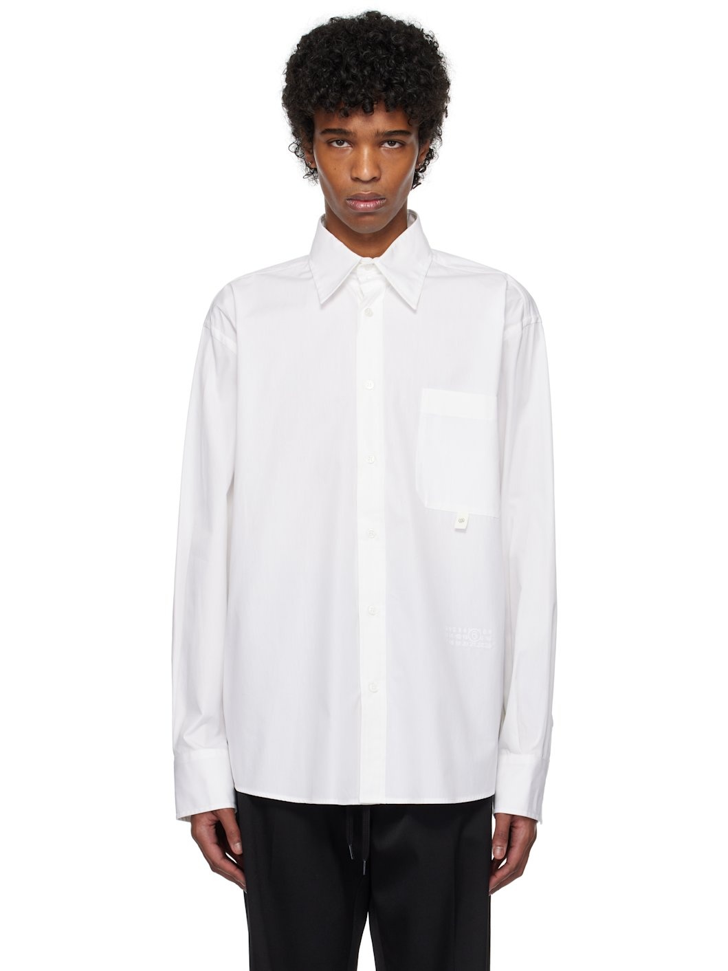 White Long-Sleeved Shirt - 1