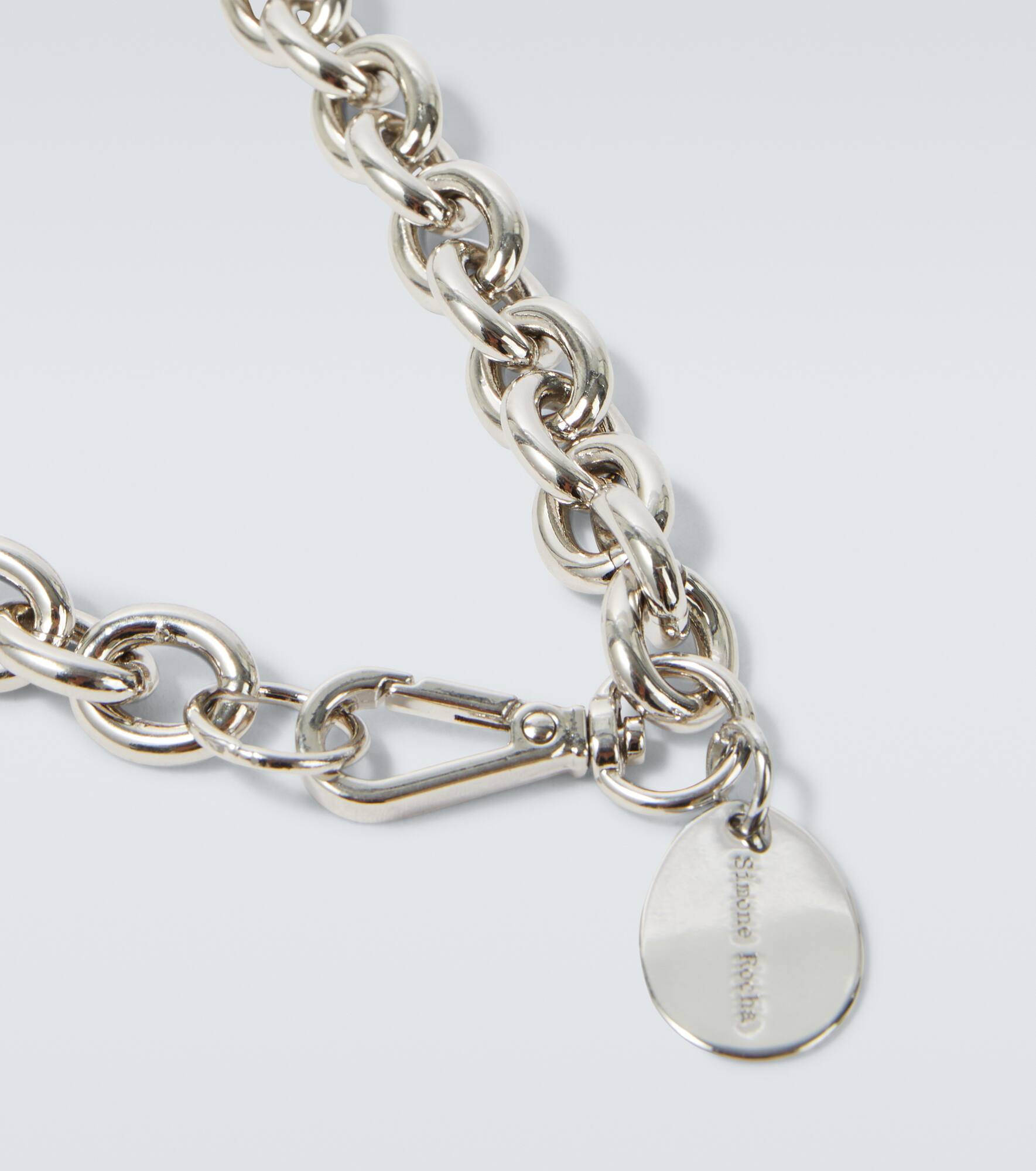 Faux pearl-embellished chain necklace - 4