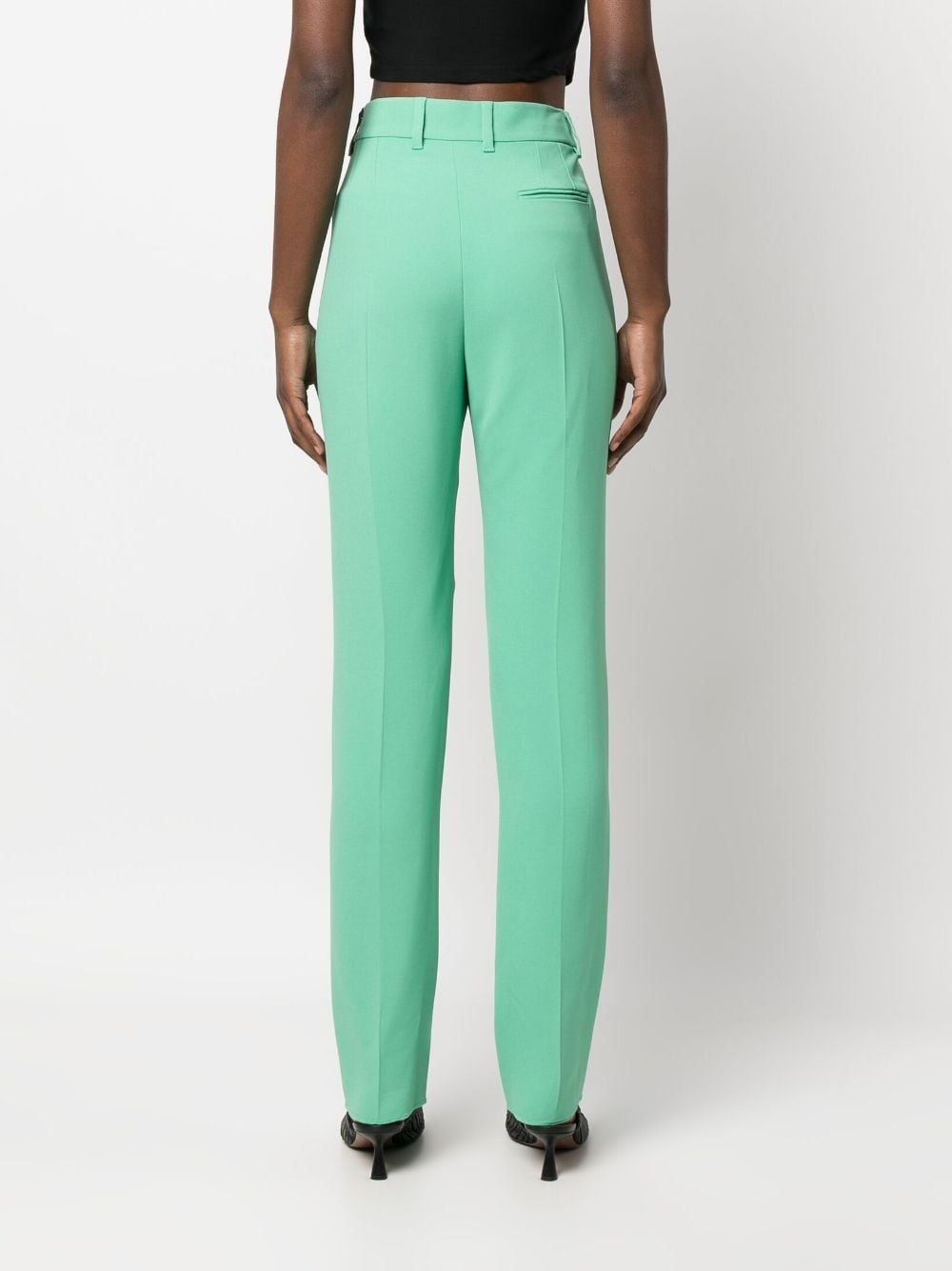 pressed-crease high-waisted trousers - 4