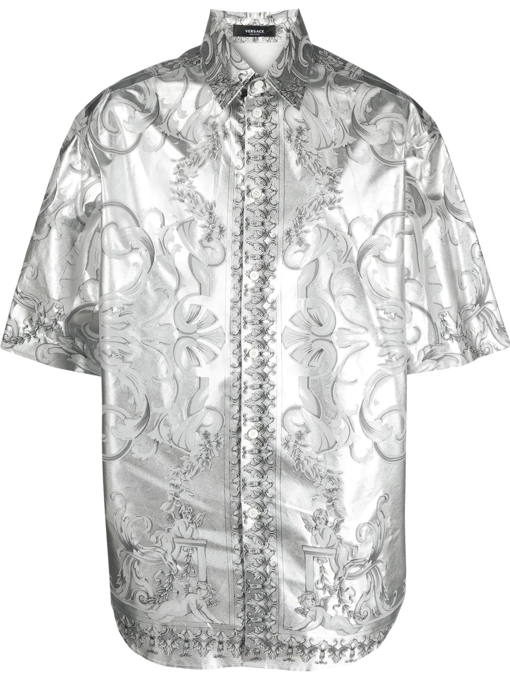 Silver Baroque silk shirt - 1