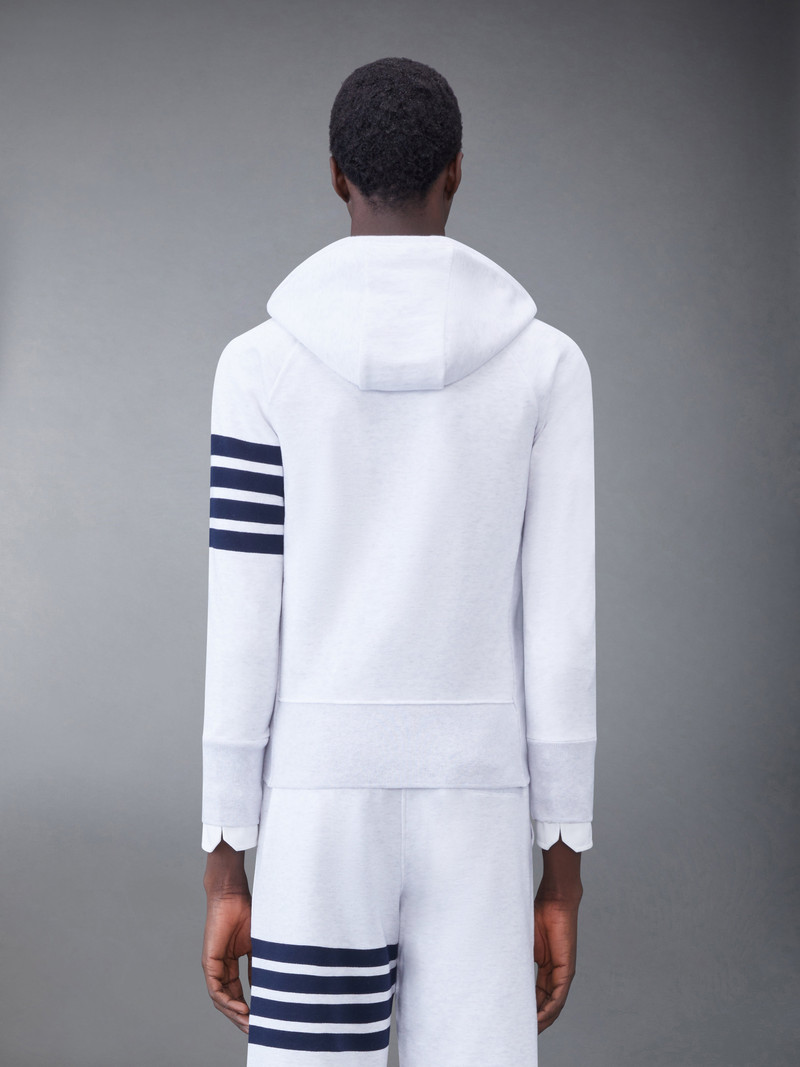 Thom Browne CLASSIC LOOPBACK 4-BAR ZIP HOODIE outlook