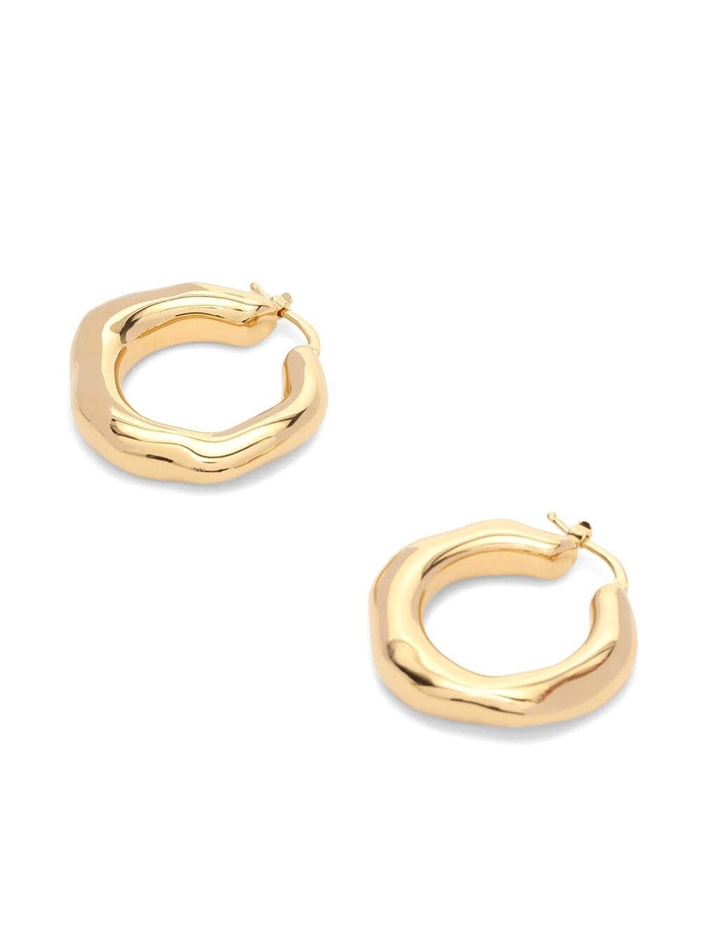 sculpted hoop design earrings - 2