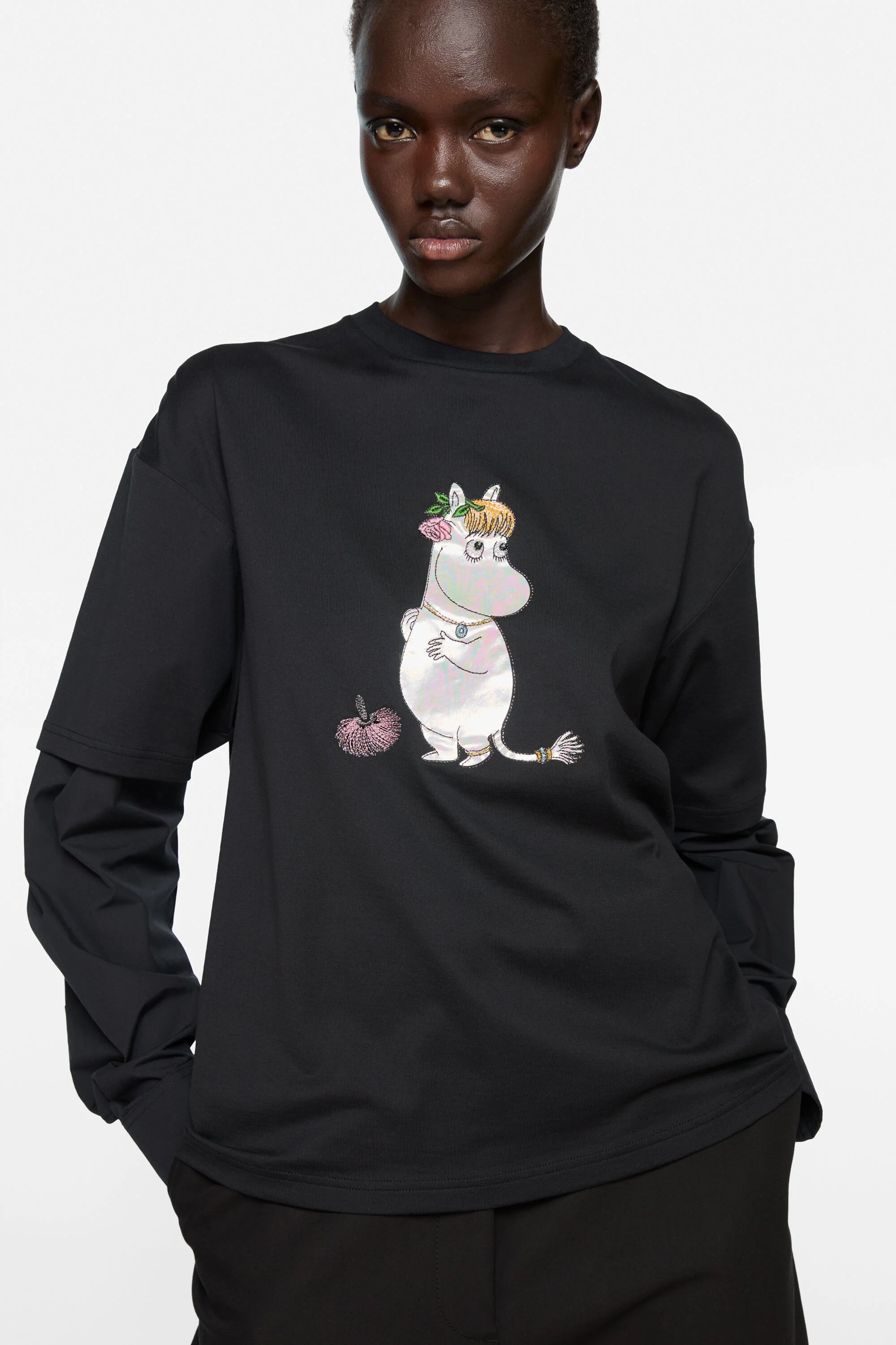 T-shirt Acne Studios x Moomin - All black - 4