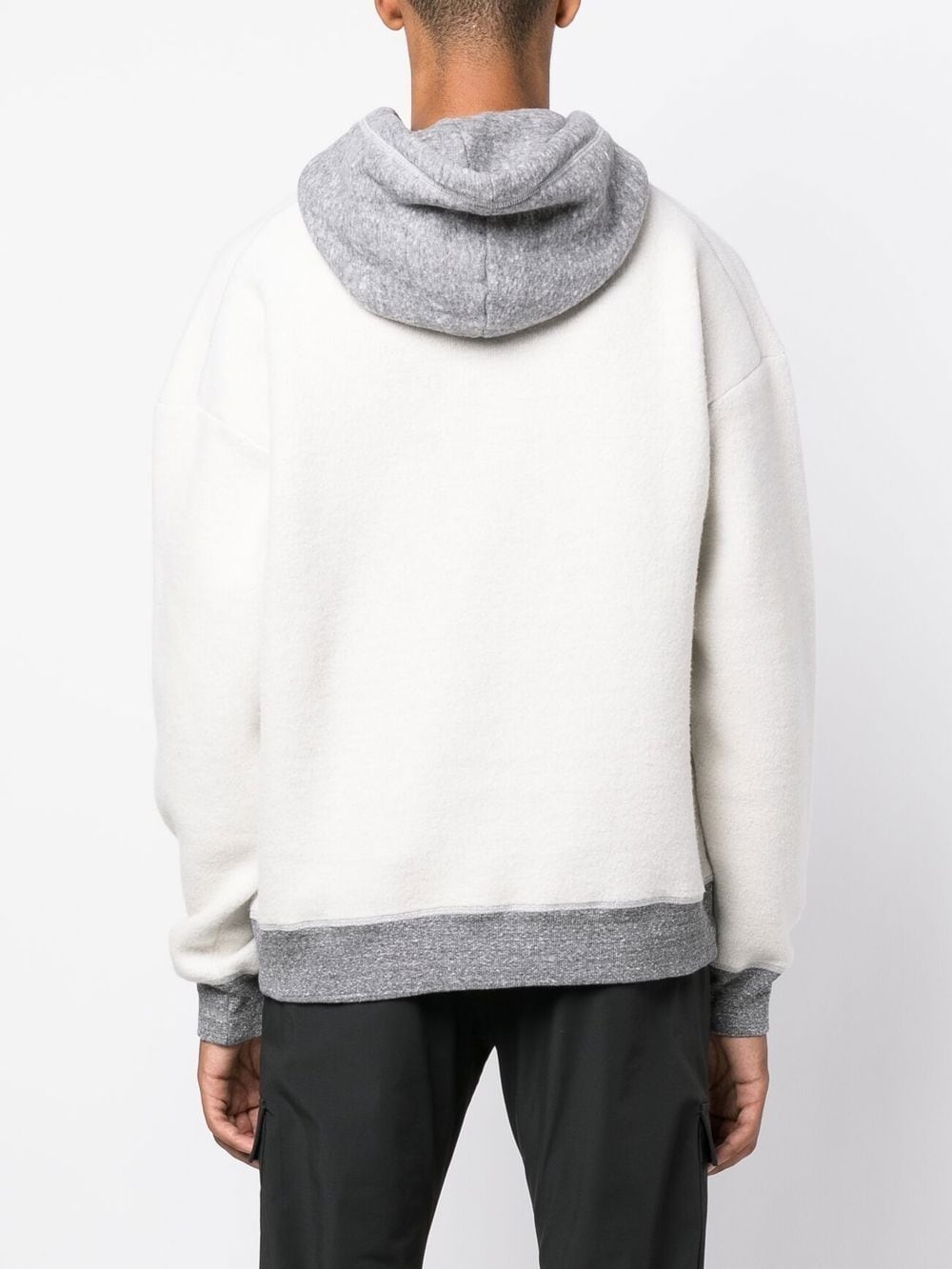 logo-print cotton hoodie - 4