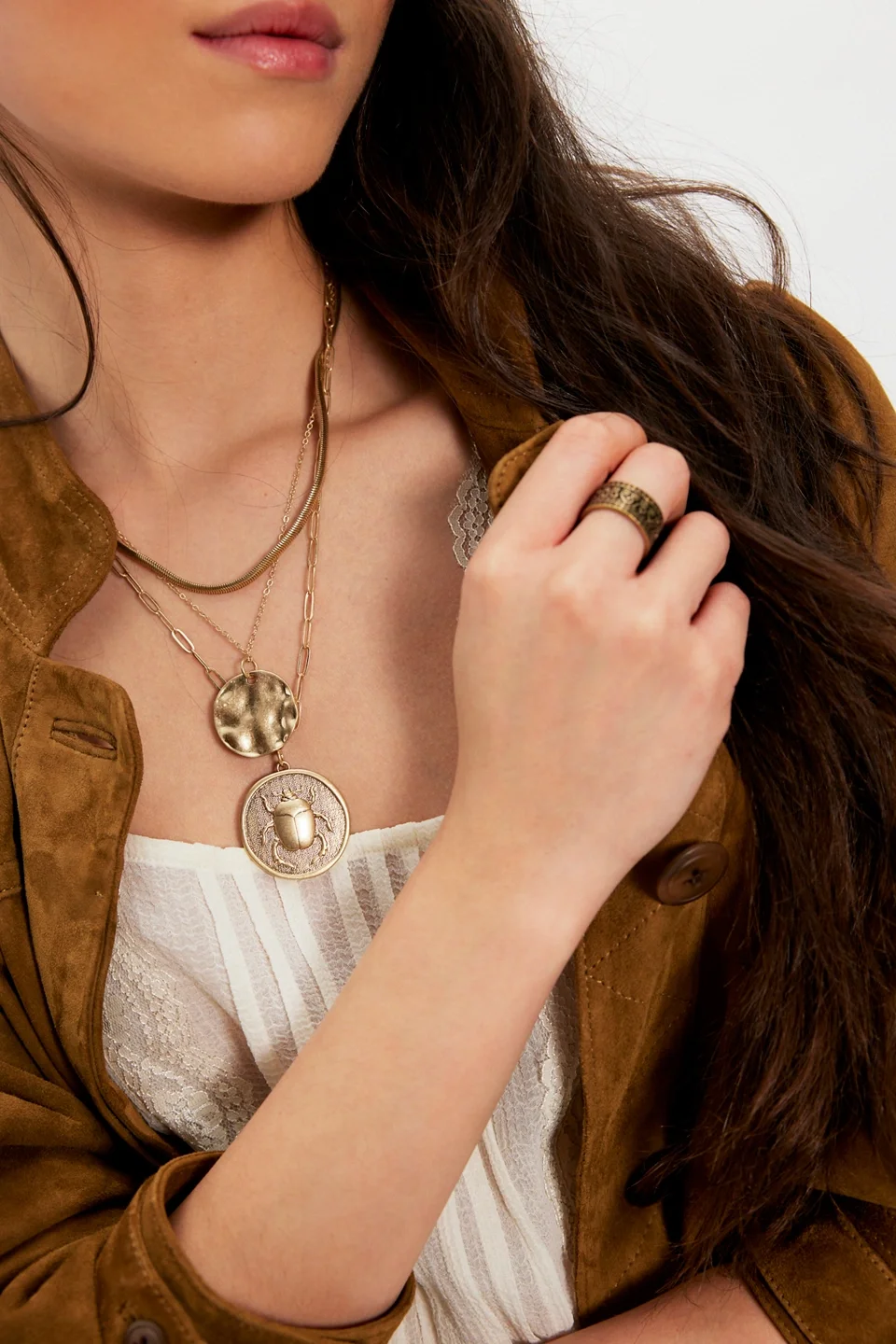 Oversized Coin Necklace - 1