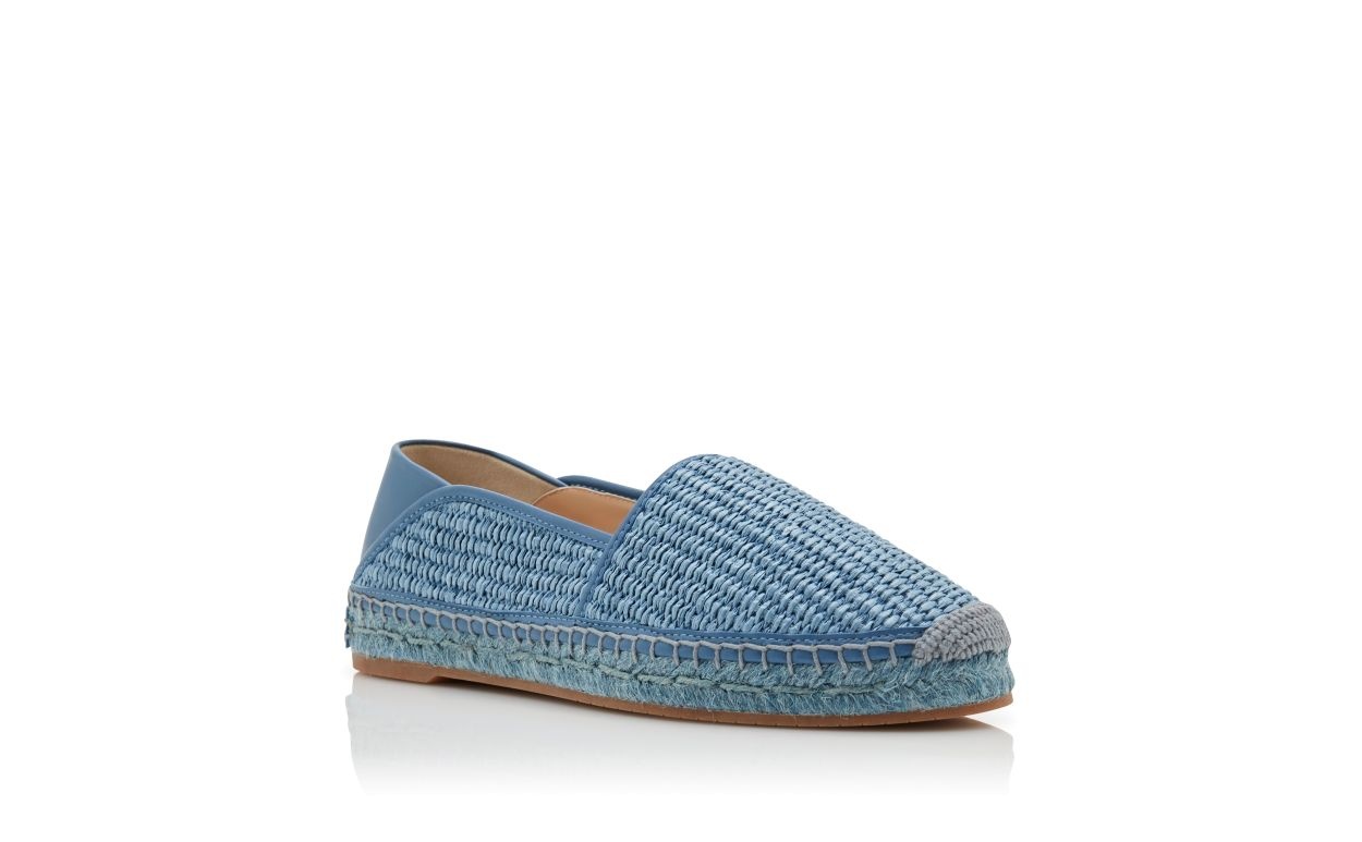 Light Blue Raffia Espadrilles - 3
