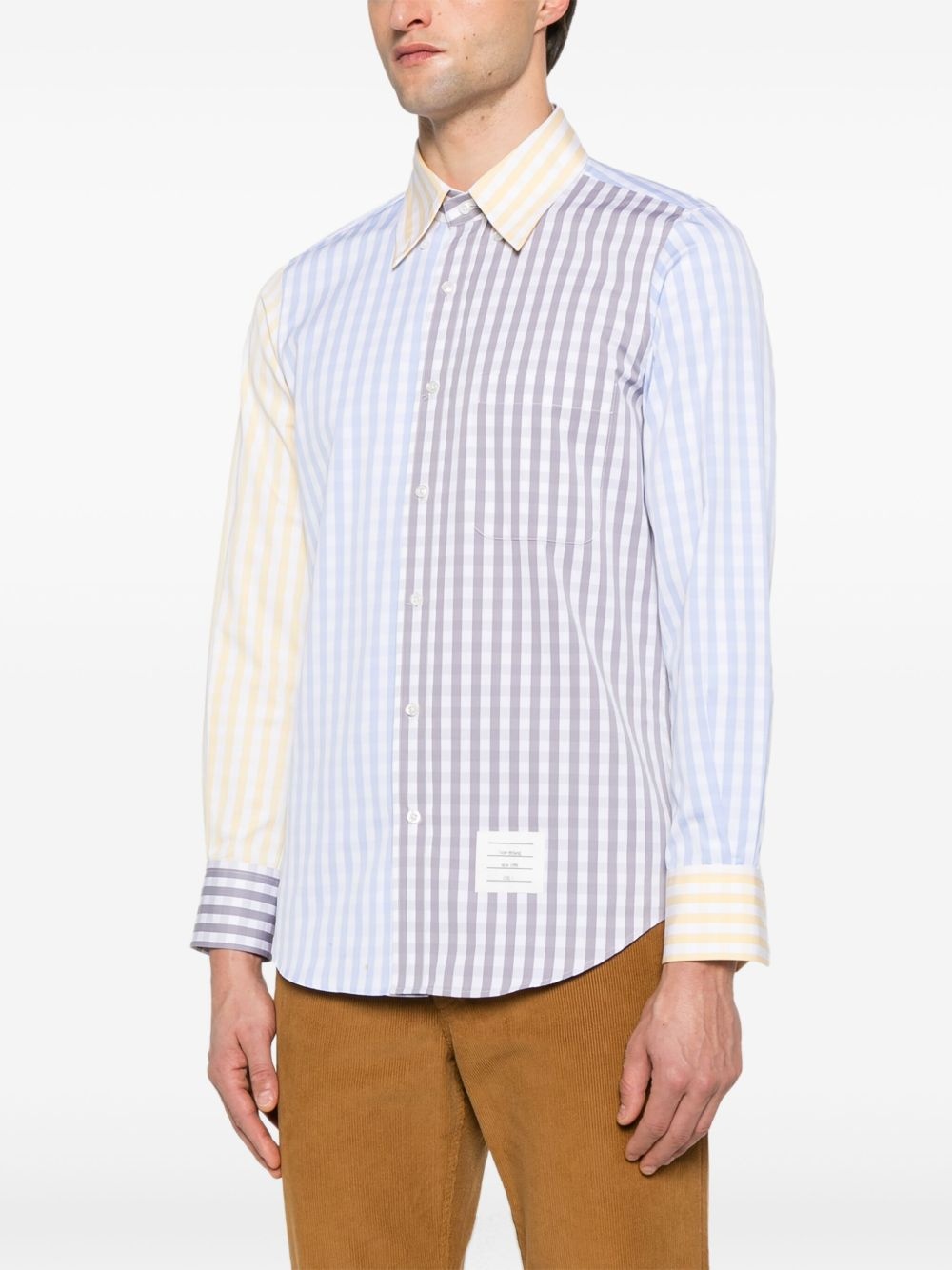 gingham-check poplin shirt - 3