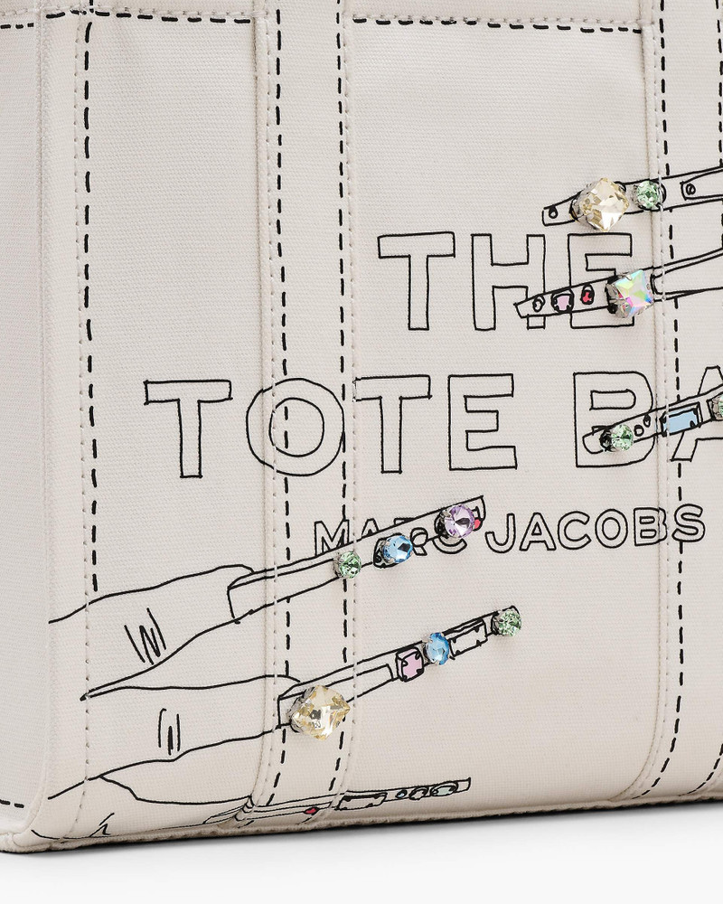 THE TROMPE L'OEIL MANI CANVAS MEDIUM TOTE BAG 3