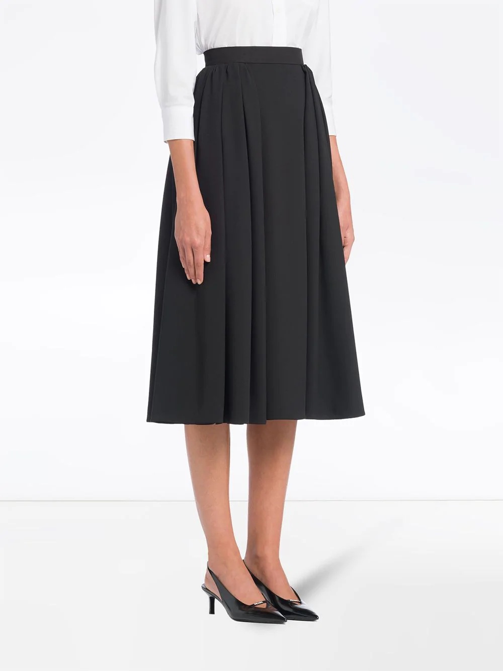 pleated knee-length skirt - 3