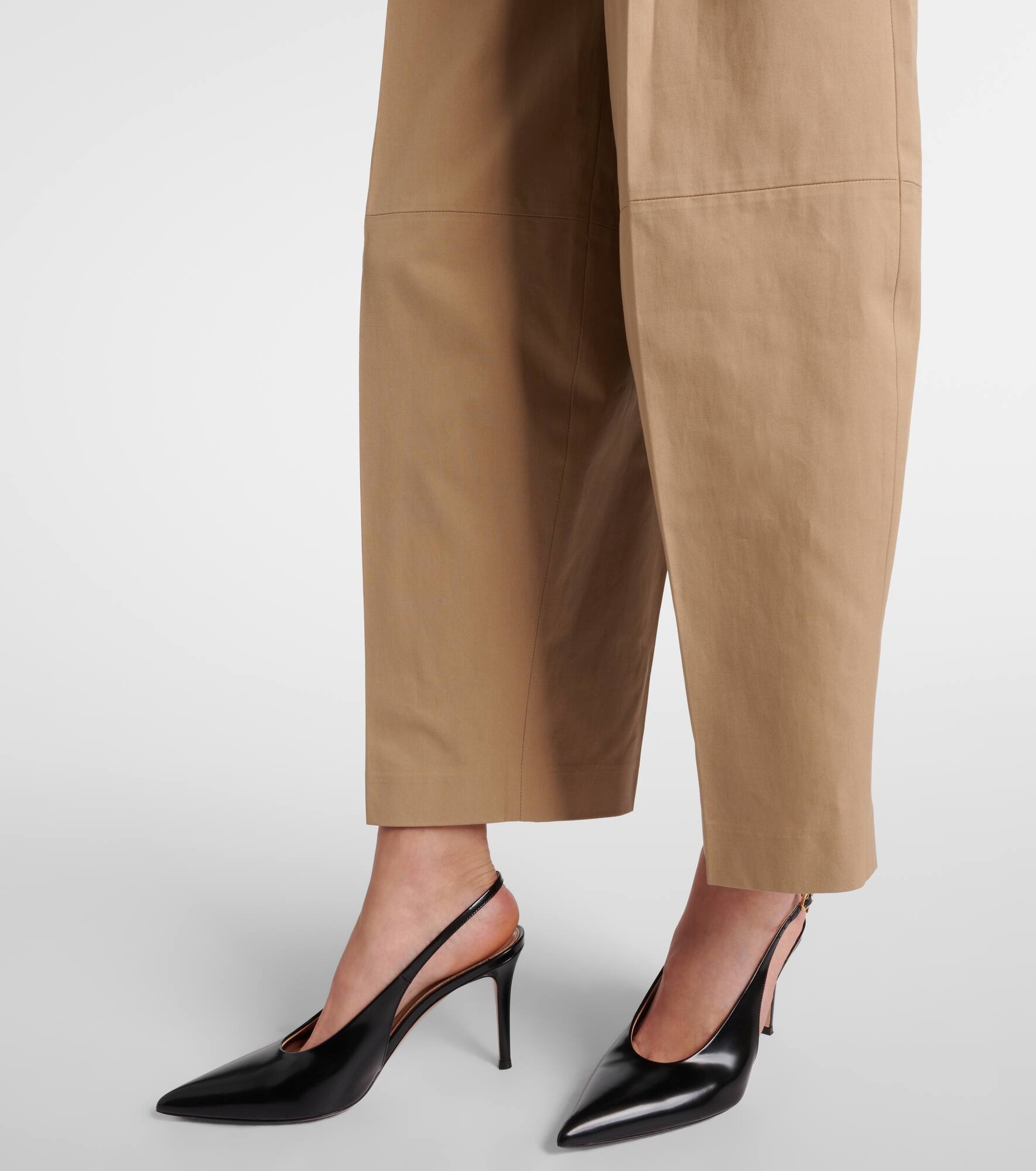 Dash high-rise cotton wide-leg pants - 5