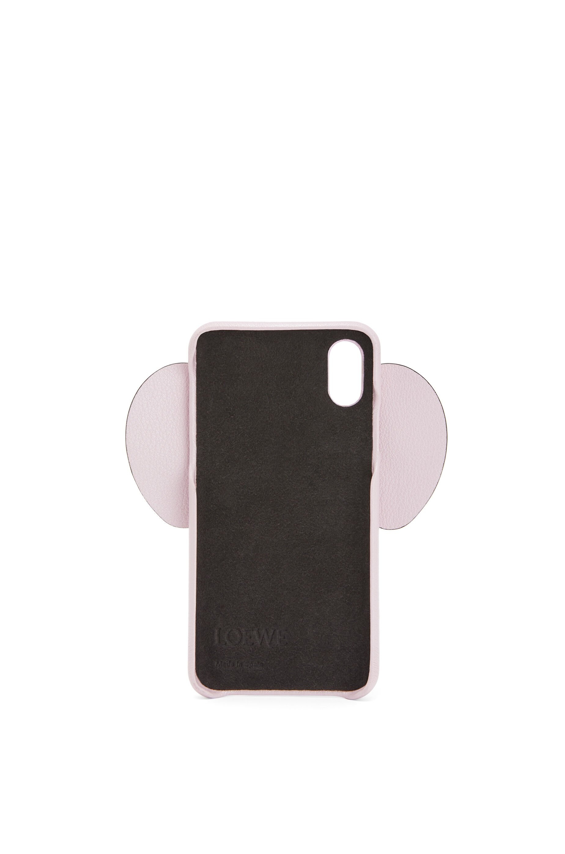 Elephant cover for iPhone X/XS in pearlized calfskin - 3