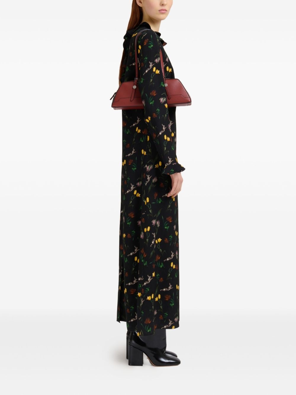 floral-print maxi dress - 3