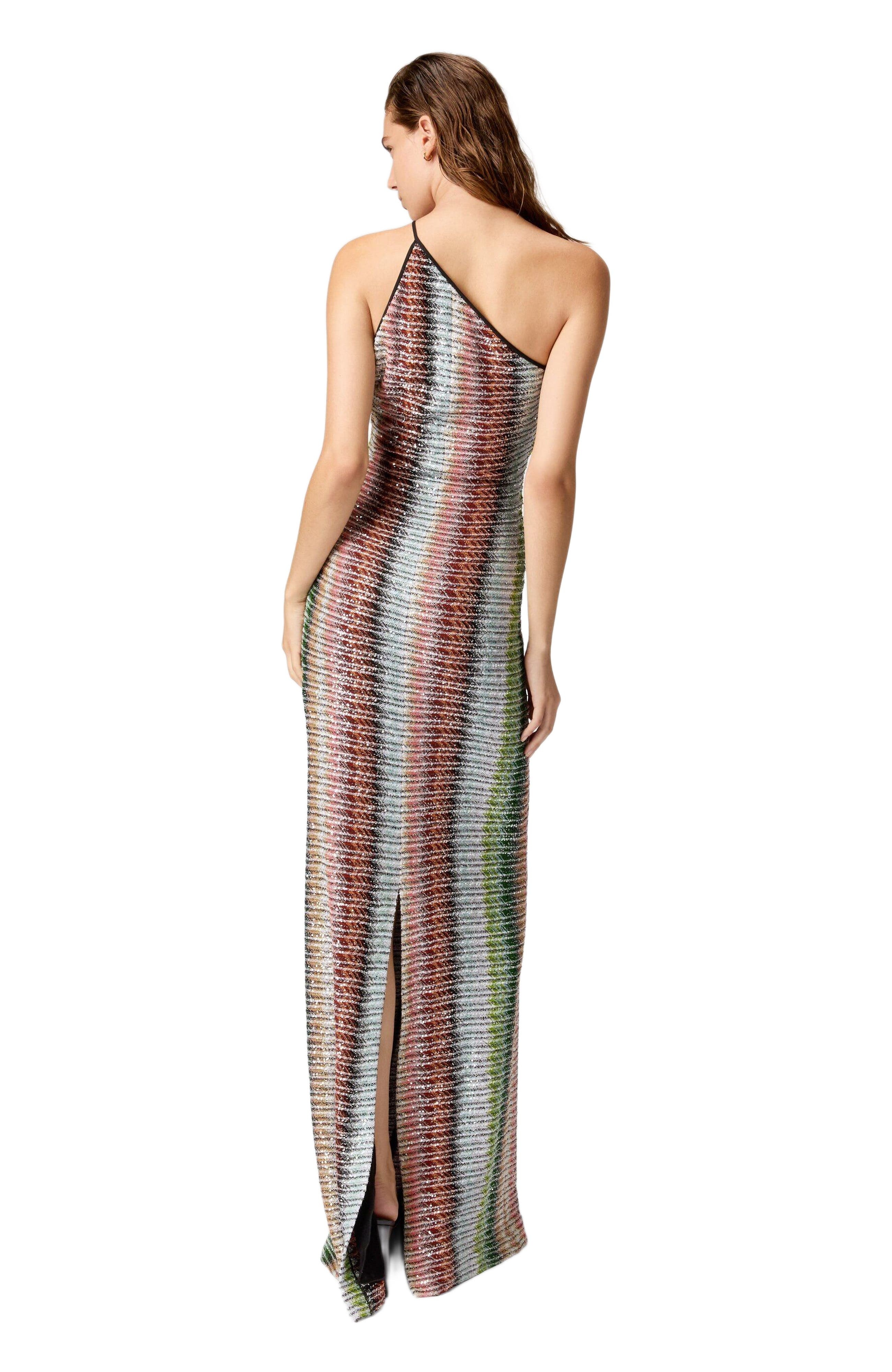 Missoni Long One-shoulder Dress In Gradient Zigzag Knit With Sequins in Multicoloured at Nordstrom - 3