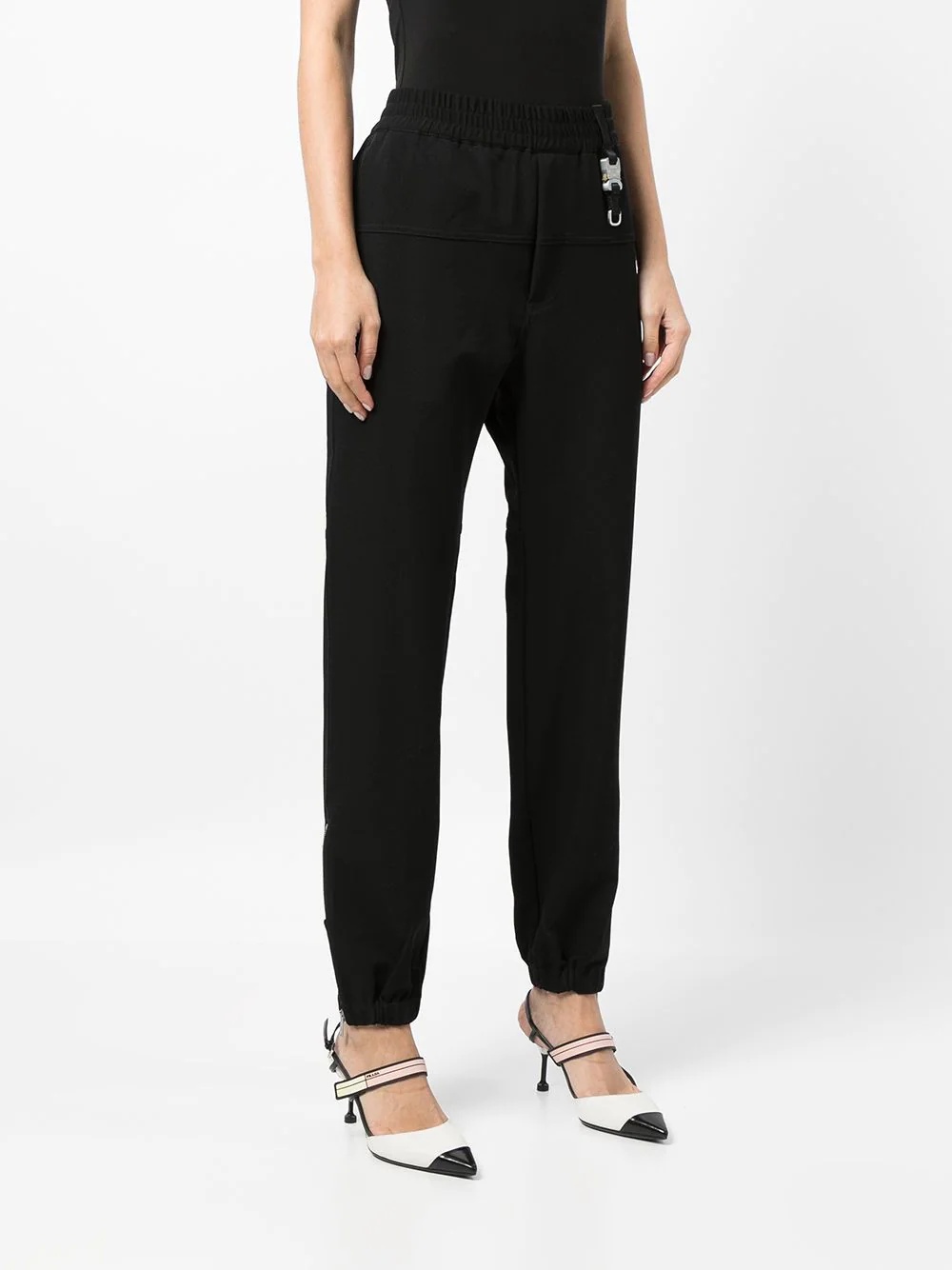 tapered buckle detail trousers - 3