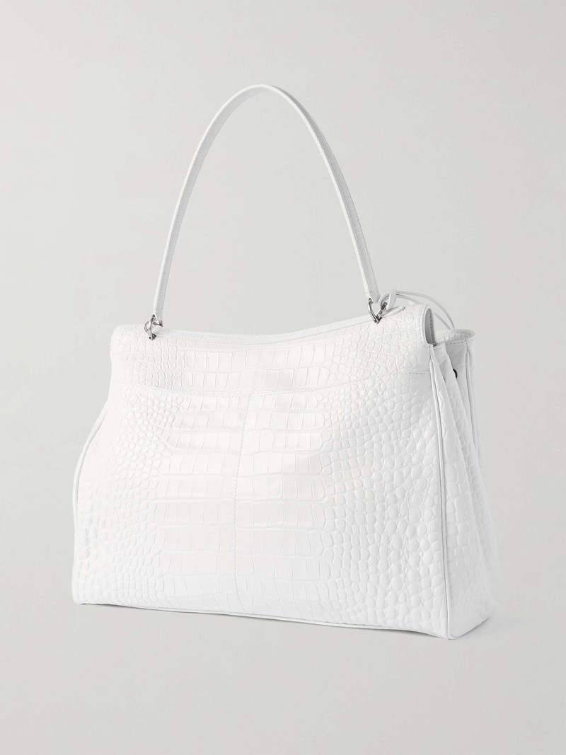 Rodeo Large Croc-Effect Leather Messenger Bag 4