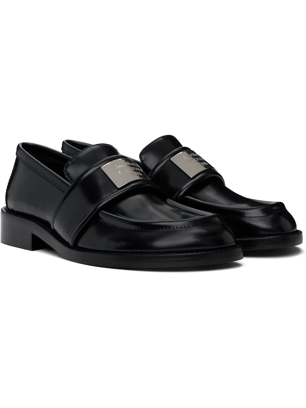 Black Leather Loafers - 4