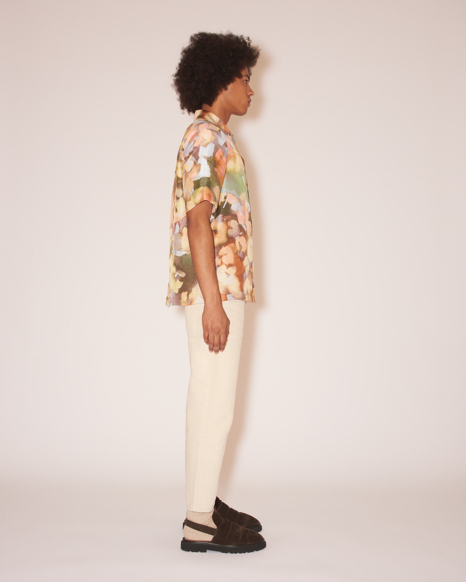 BODIL - Twill silk shirt - Watercolor - 3
