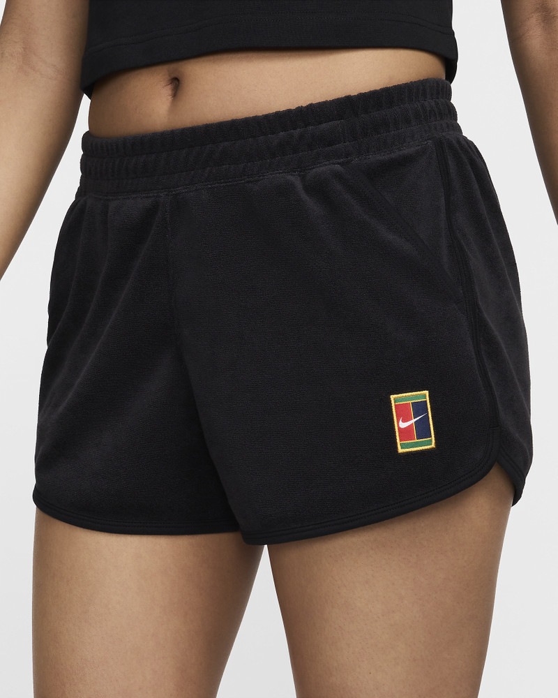 Nike NikeCourt Heritage Women's Mid-Rise French Terry Tennis Shorts outlook
