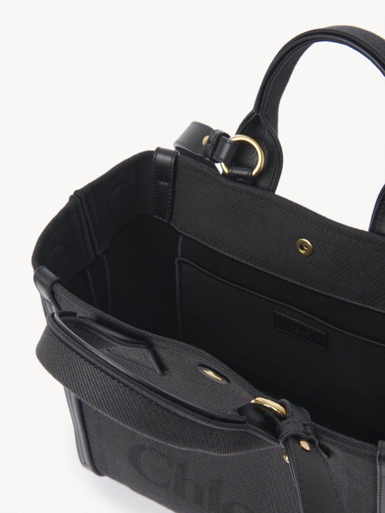 SMALL CHLOÉ CARRY TOTE BAG IN CANVAS - 5