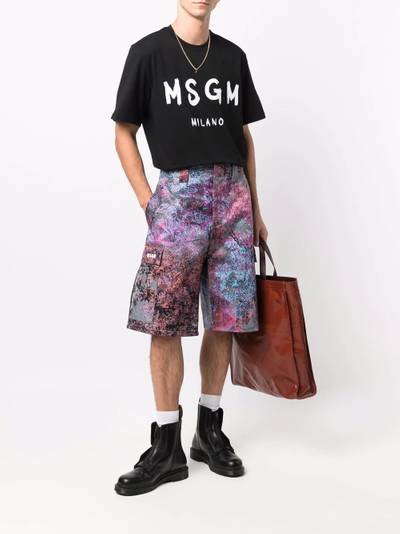 MSGM logo-print cotton T-shirt outlook