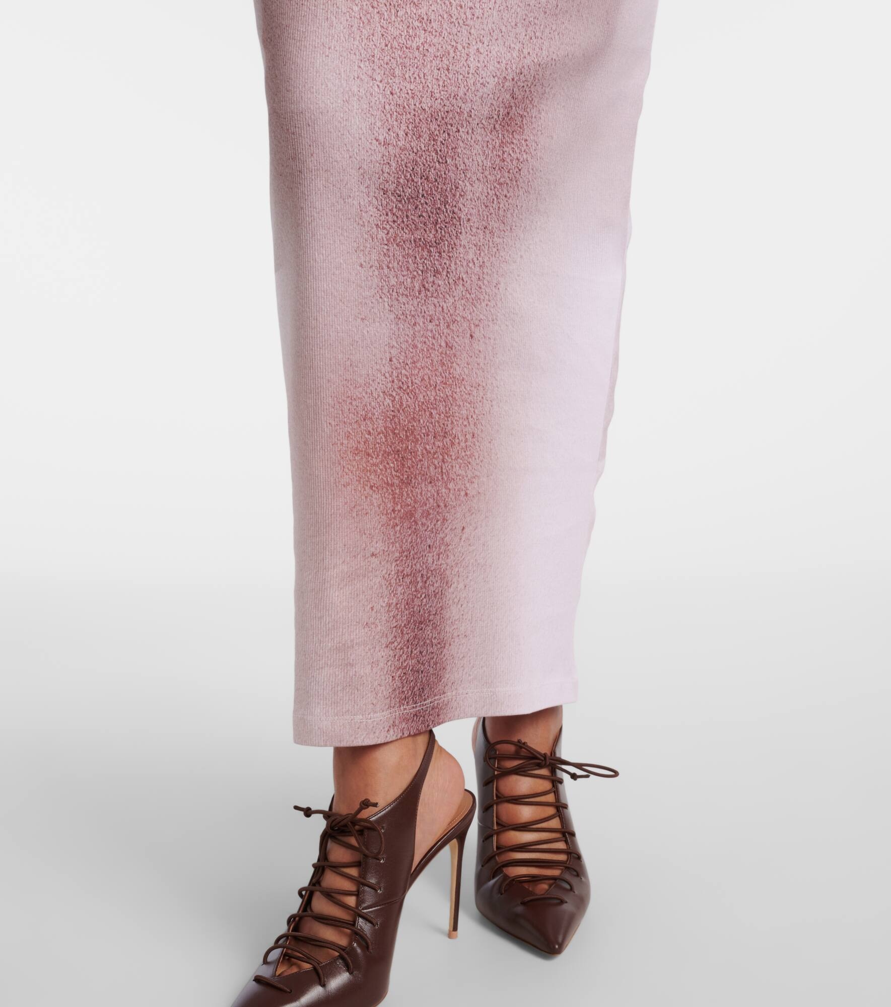 Trompe l'oeil cotton-blend maxi dress - 5