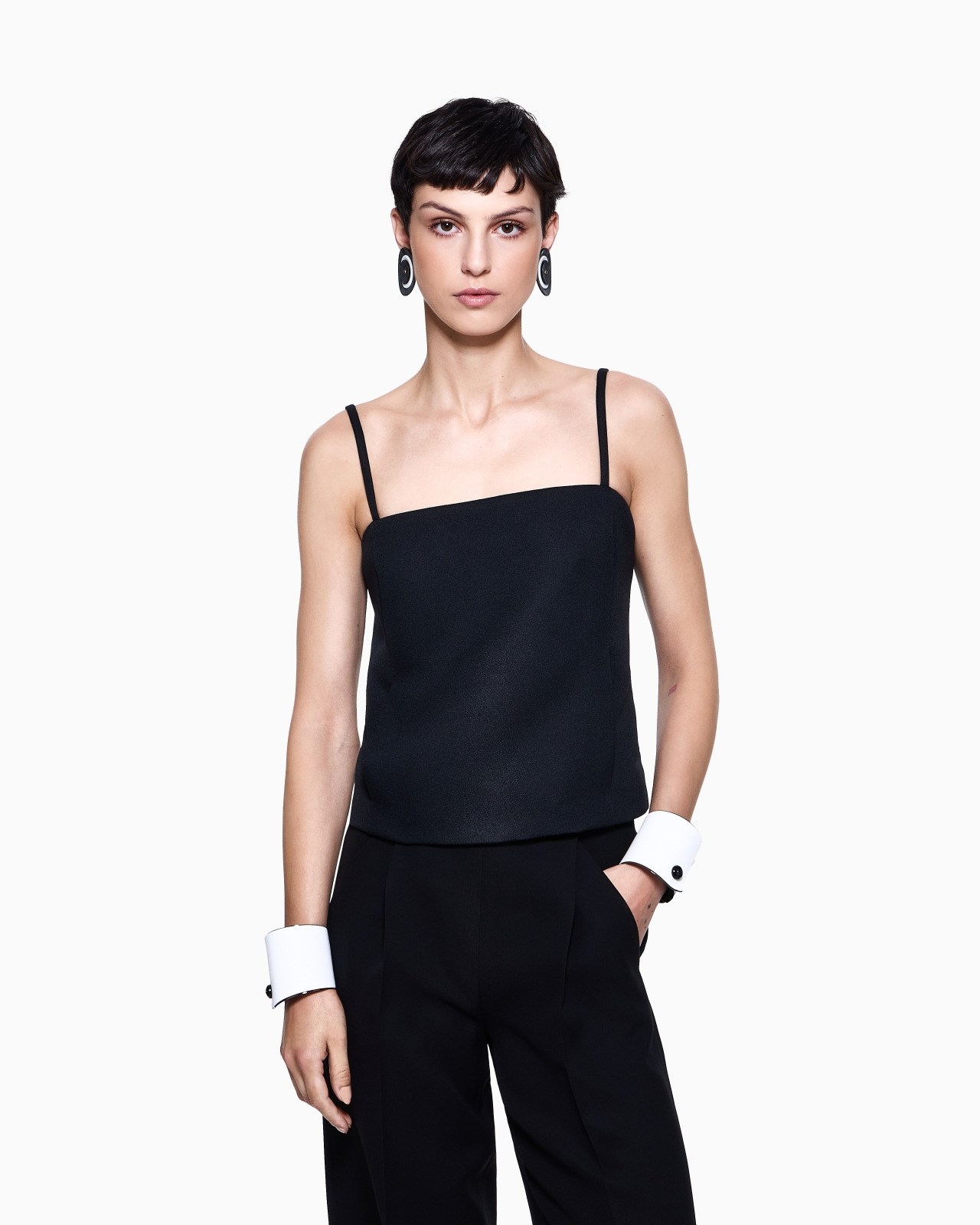 TECHNICAL SCUBA FABRIC BUSTIER TOP - 4