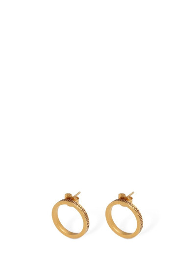 Maison Margiela Engraved stud earrings w/ star outlook