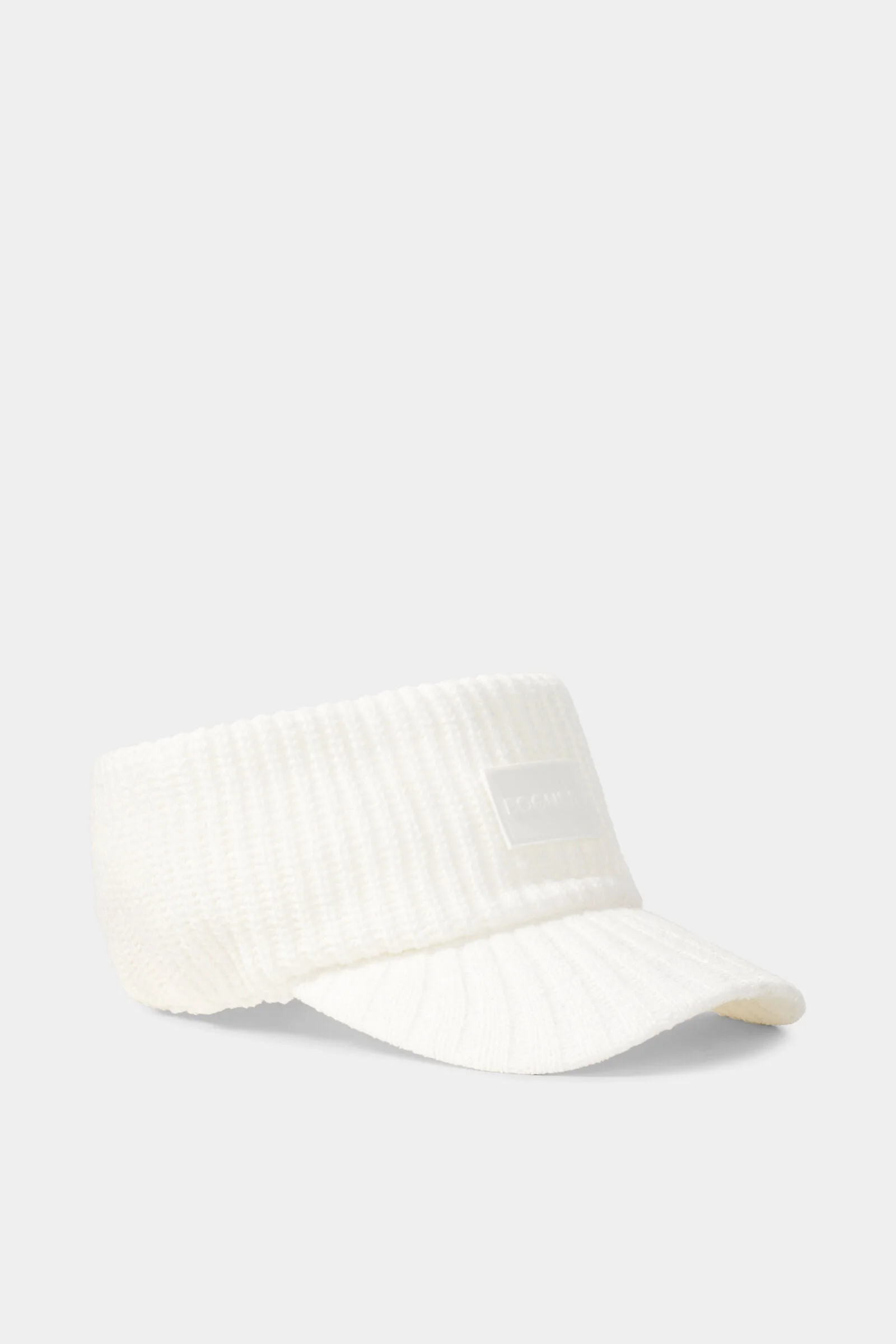 Tessie Knitted Visor in Off-White - 1