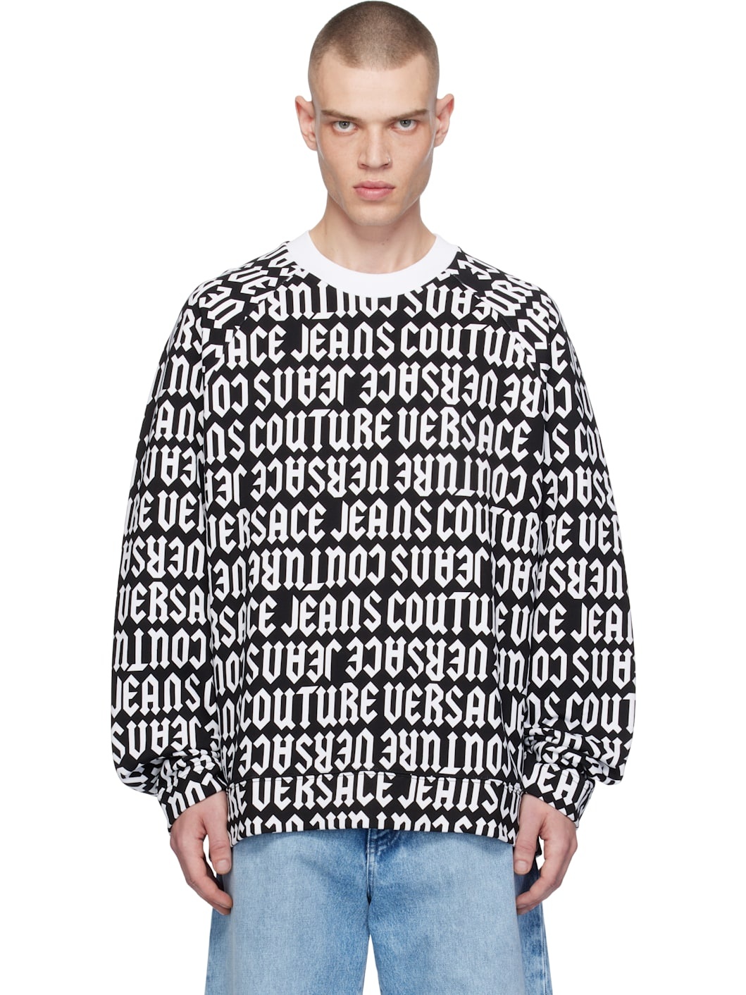 Black & White Logomania Sweatshirt - 1