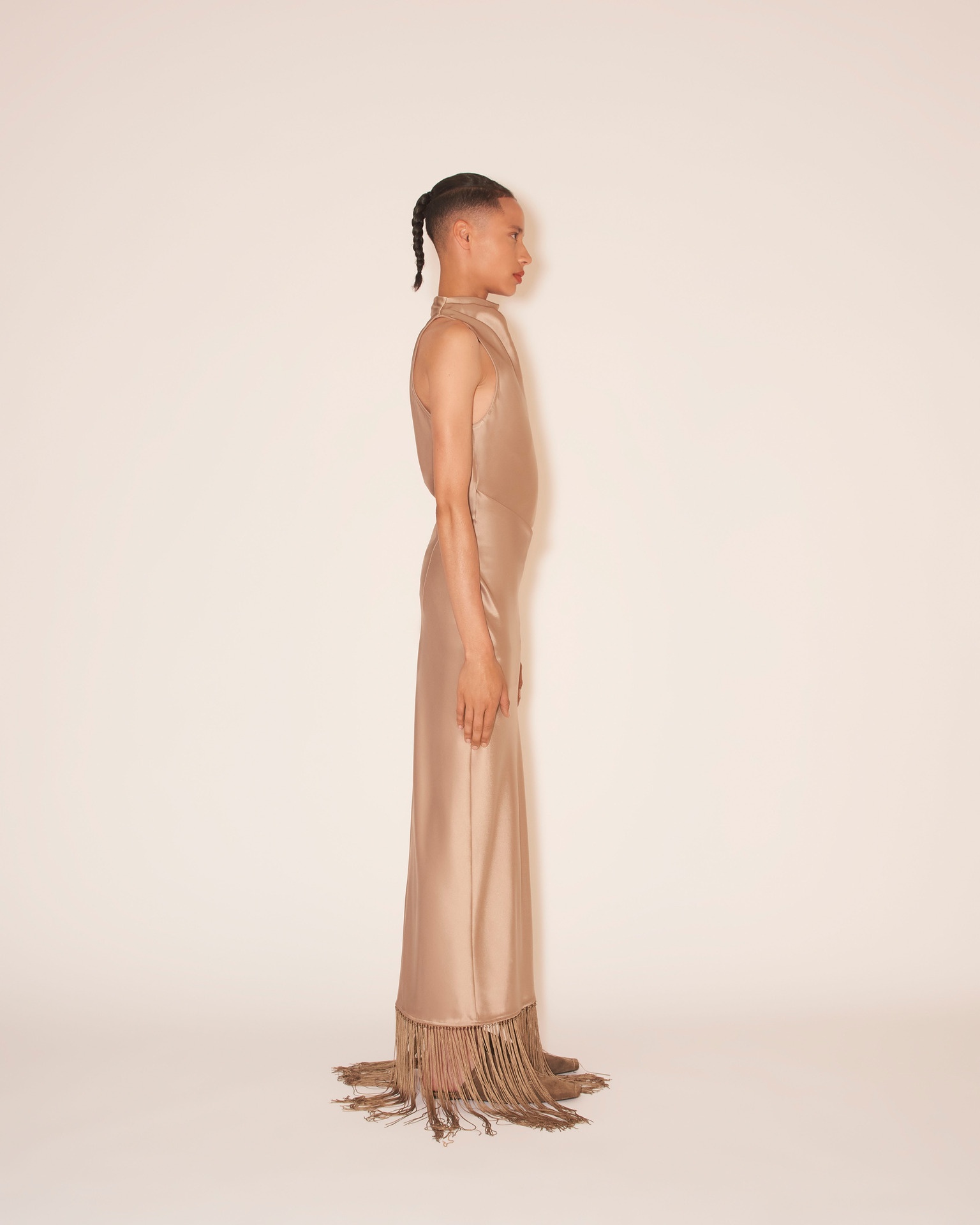 DIA - Fringed dress - Dune - 5