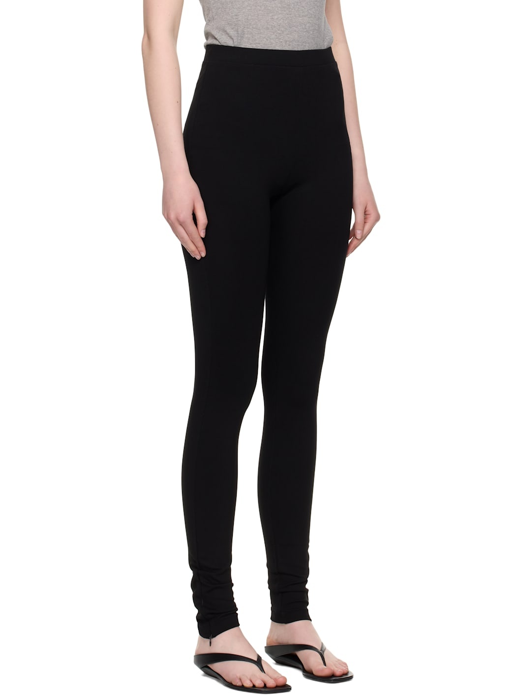 Black Zip Leggings - 2