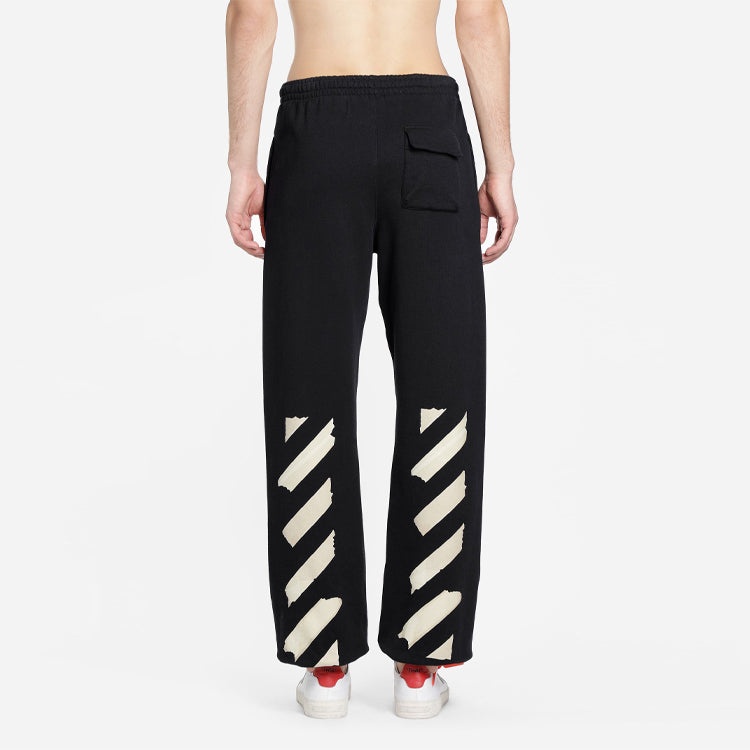 Off-White Cotton Mens Logo Loose Stripe Sweatpants Tape OMCH020R20E300021048 - 4