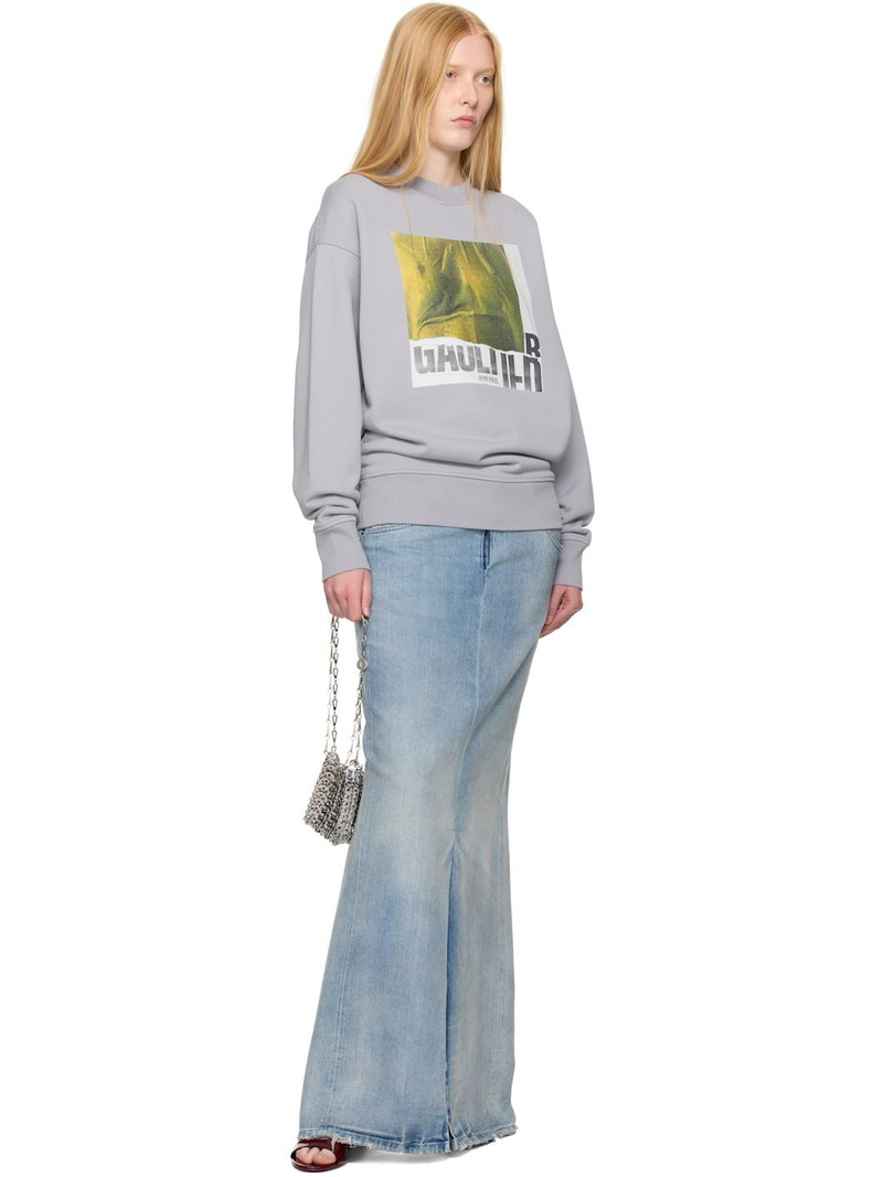 Jean Paul Gaultier SSENSE Exclusive Gray Cotton Water Print Sweatshirt outlook