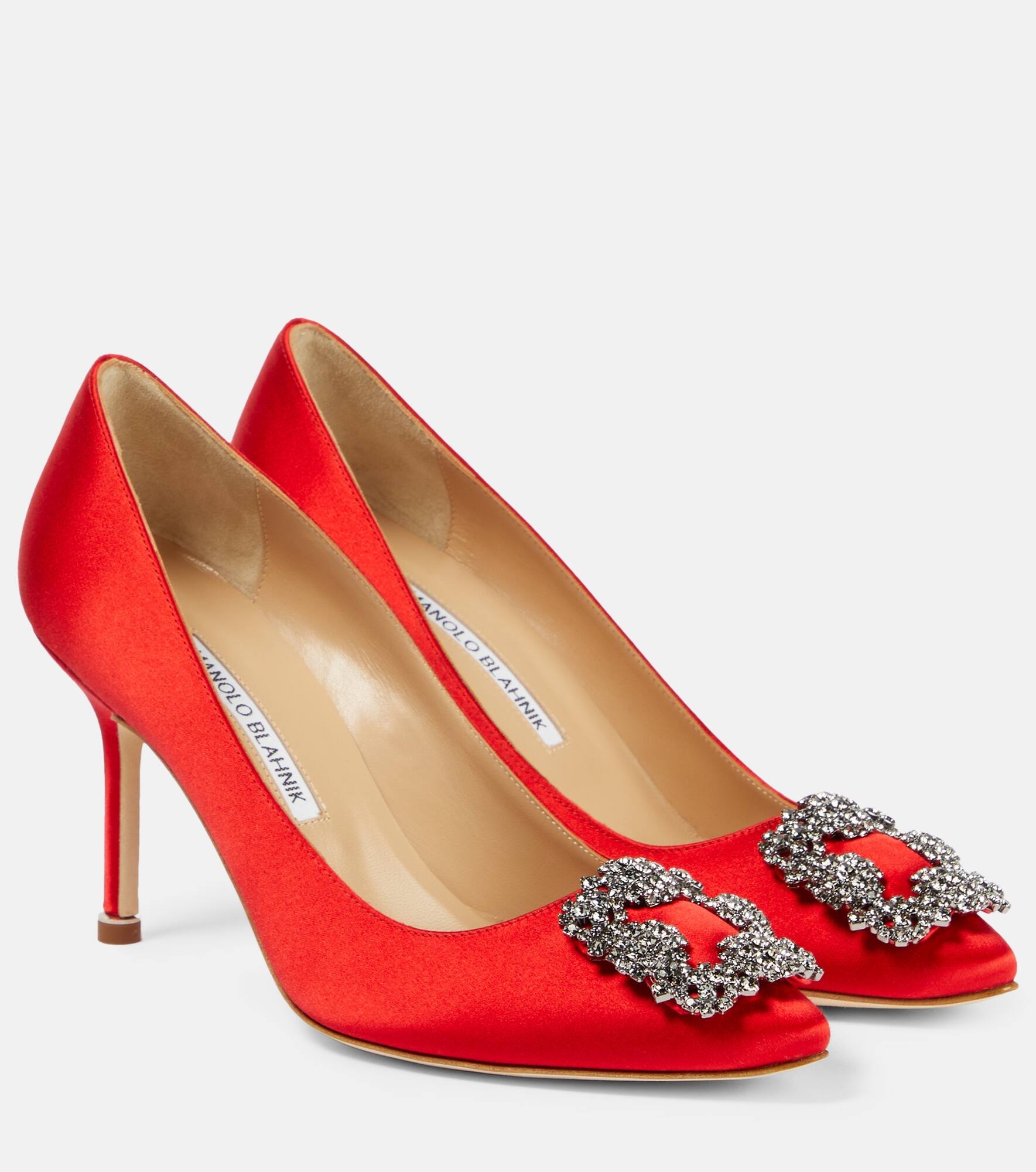 Hangisi 90 embellished satin pumps - 1