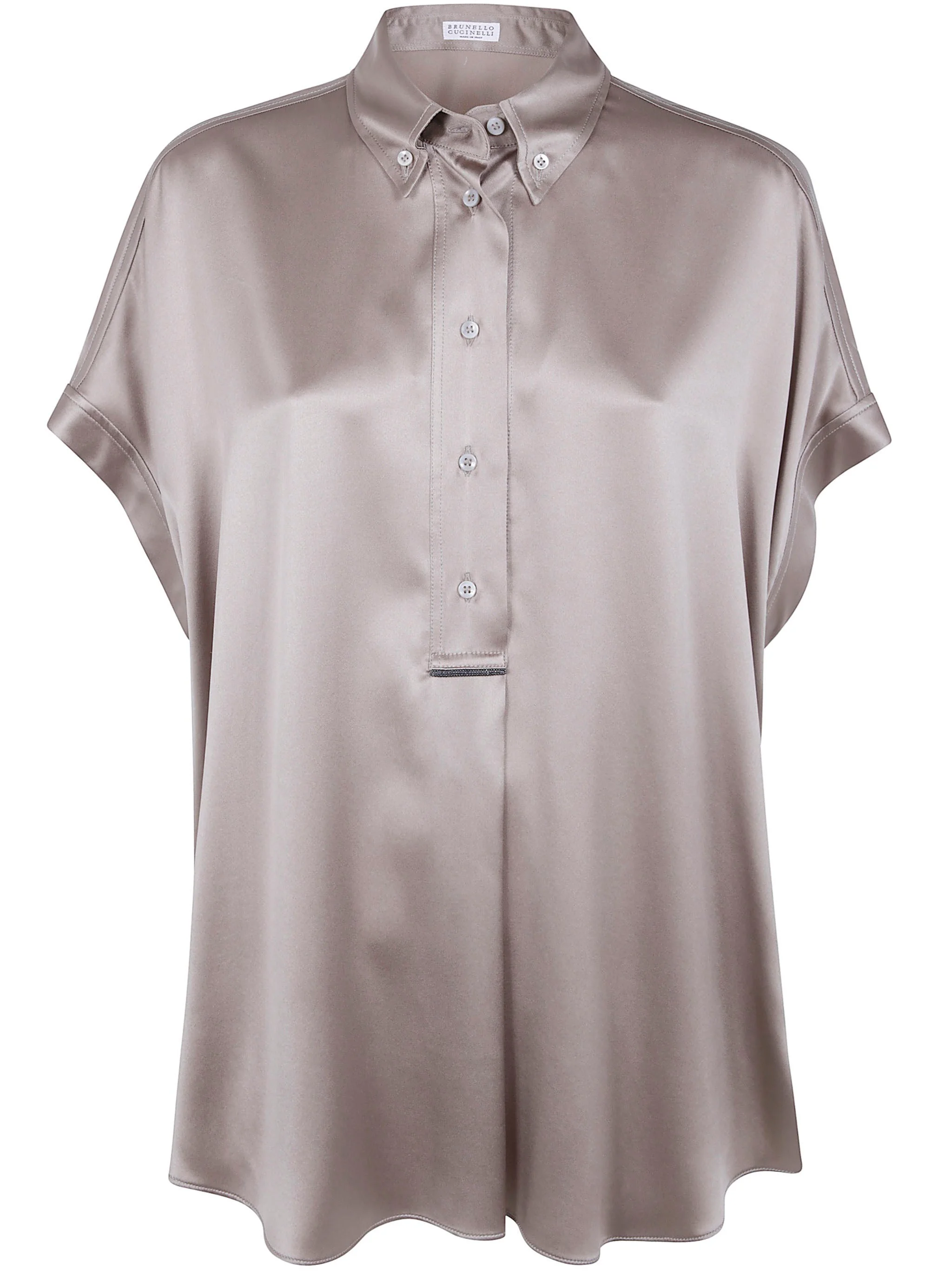 Silk Shirt "M0c59ra915 C2874 Khaki" - 1