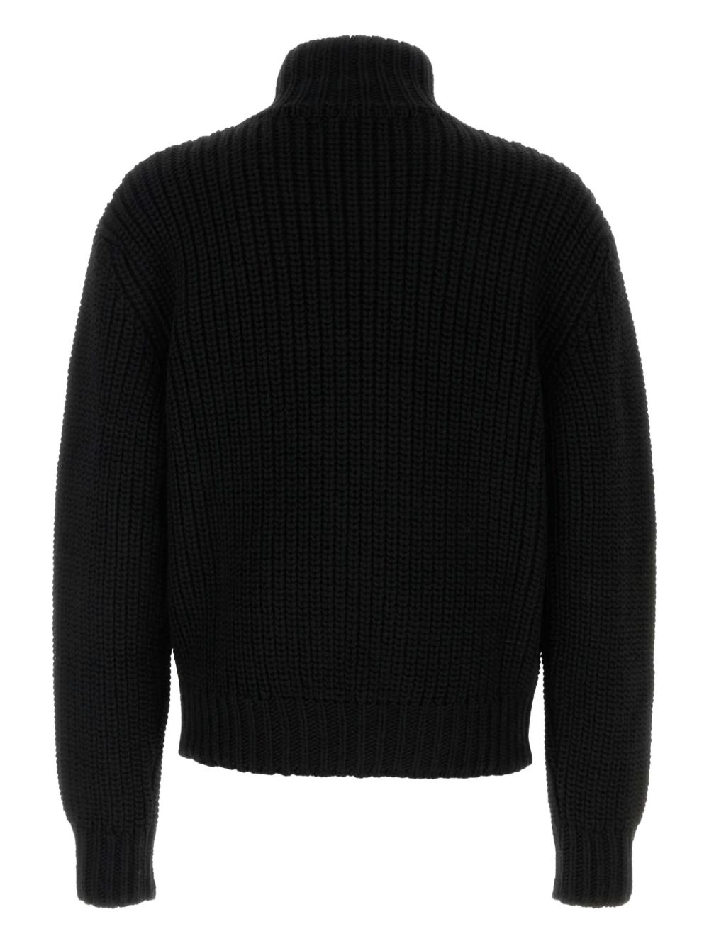 high-neck zip-front cardigan - 2