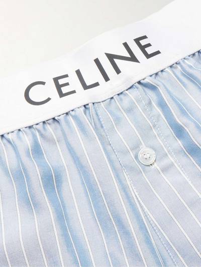 CELINE Straight-Leg Striped Silk Pyjama Shorts outlook