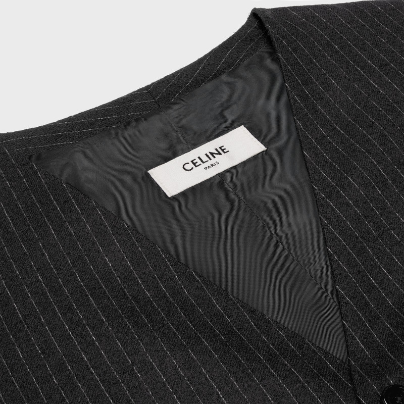 waistcoat in striped flannel 3