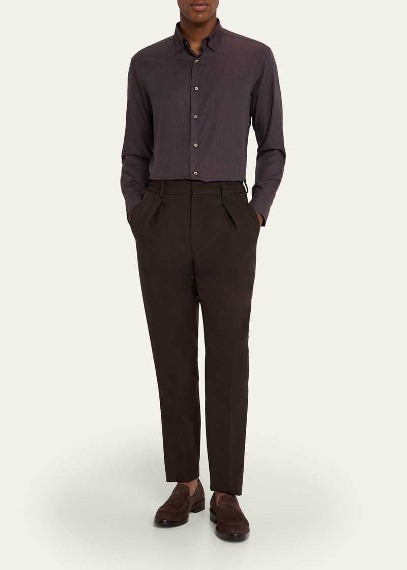 Brioni Men's Cotton Flannel Button-Down Shirt outlook