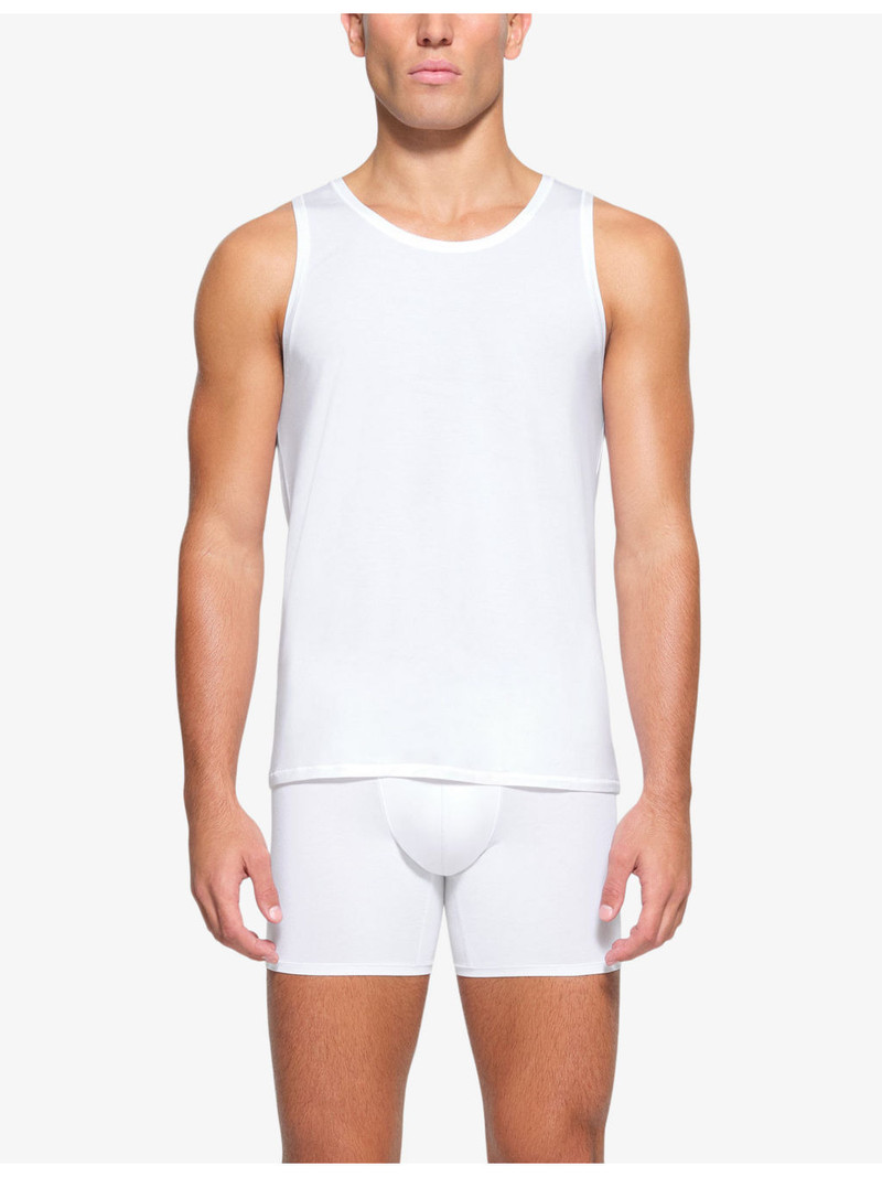 SKIMS Crewneck slim-fit pack of three stretch-jersey tank tops outlook