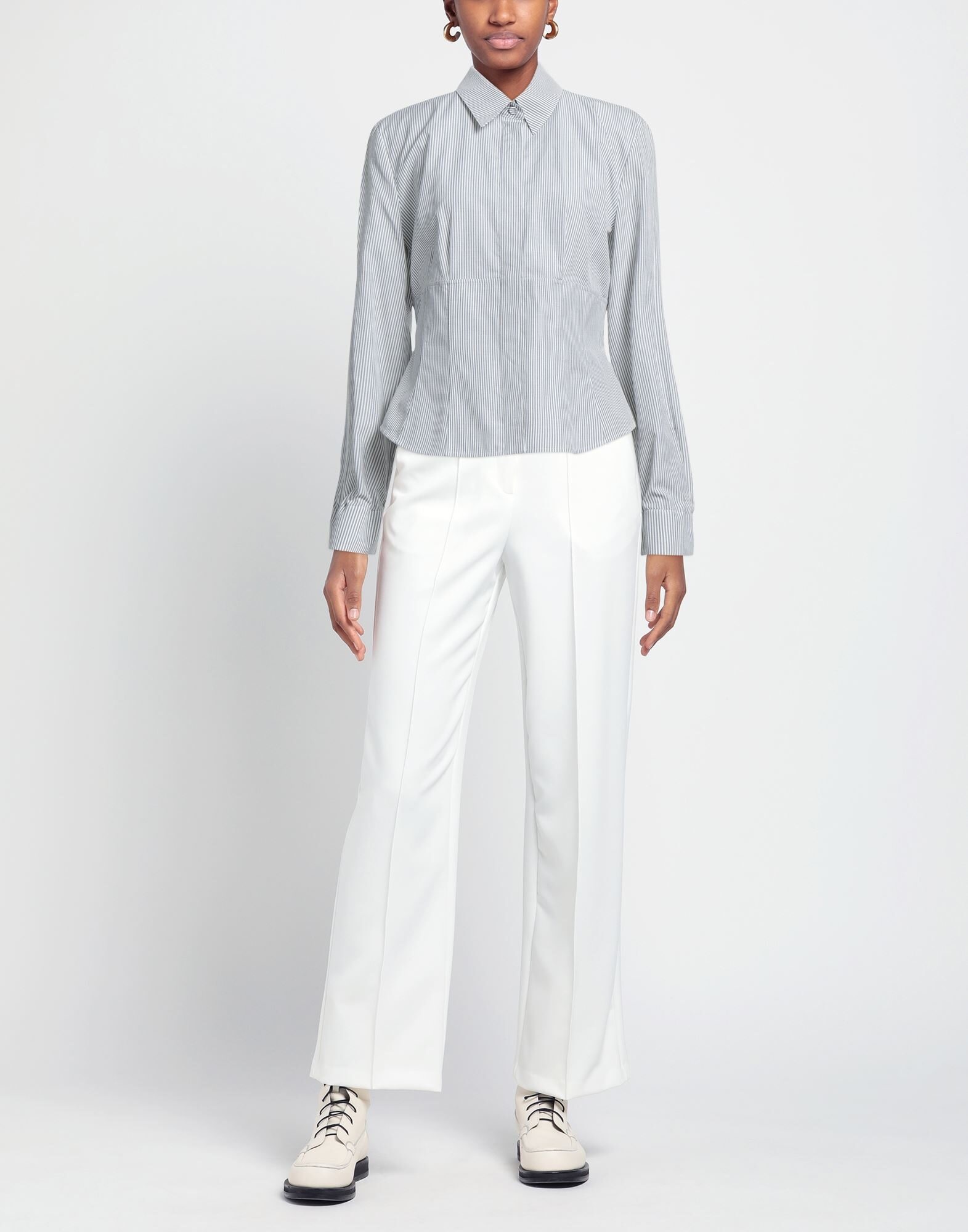 Grey Women's Striped Shirt - 2