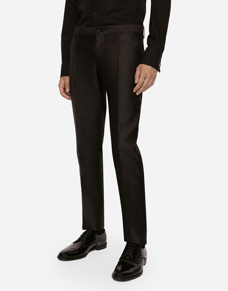 Lamé silk jacquard martini-fit tuxedo suit - 4
