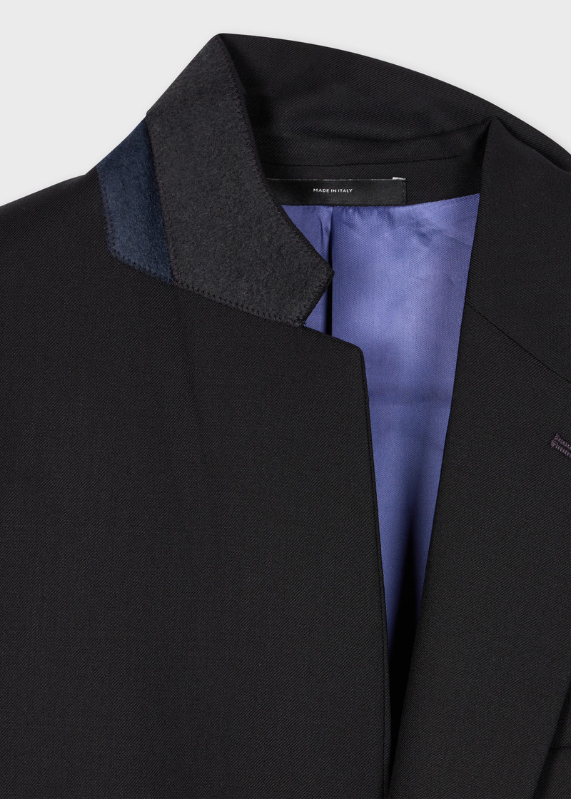 Paul Smith The Soho - Tailored-Fit Black Wool 'A Suit To Travel In' Suit outlook