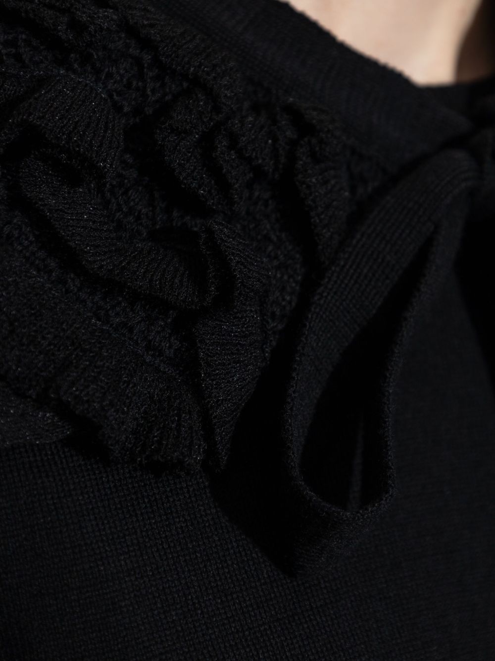 ruffle-detailing cardigan - 5