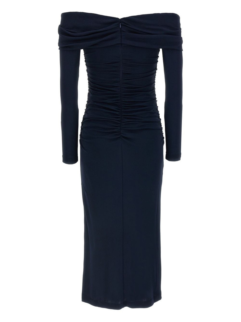 CAROLINA HERRERA off-shoulder midi dress outlook